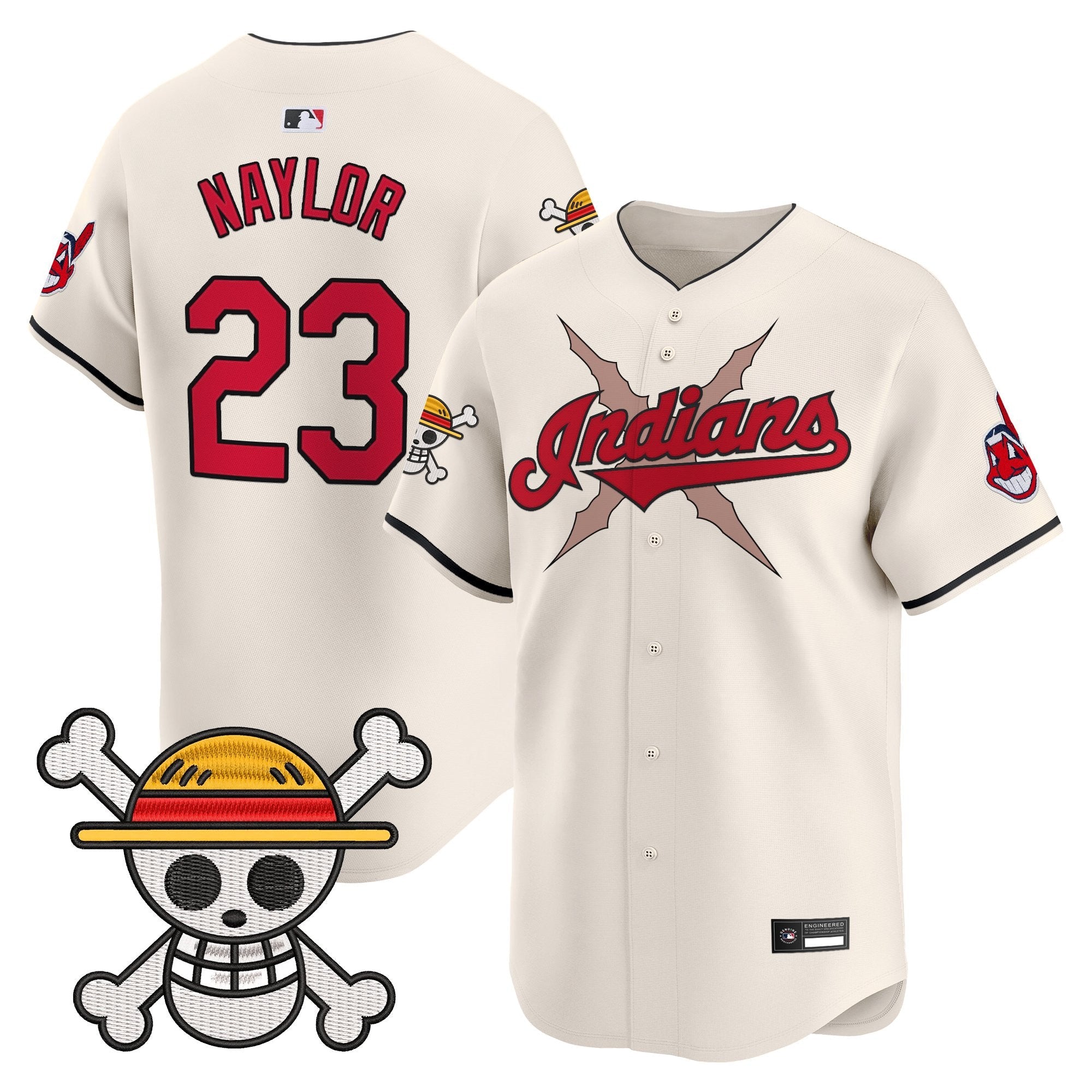 Men's Cleveland Indians x One Piece Vapor Premier Limited Jersey - Stitched