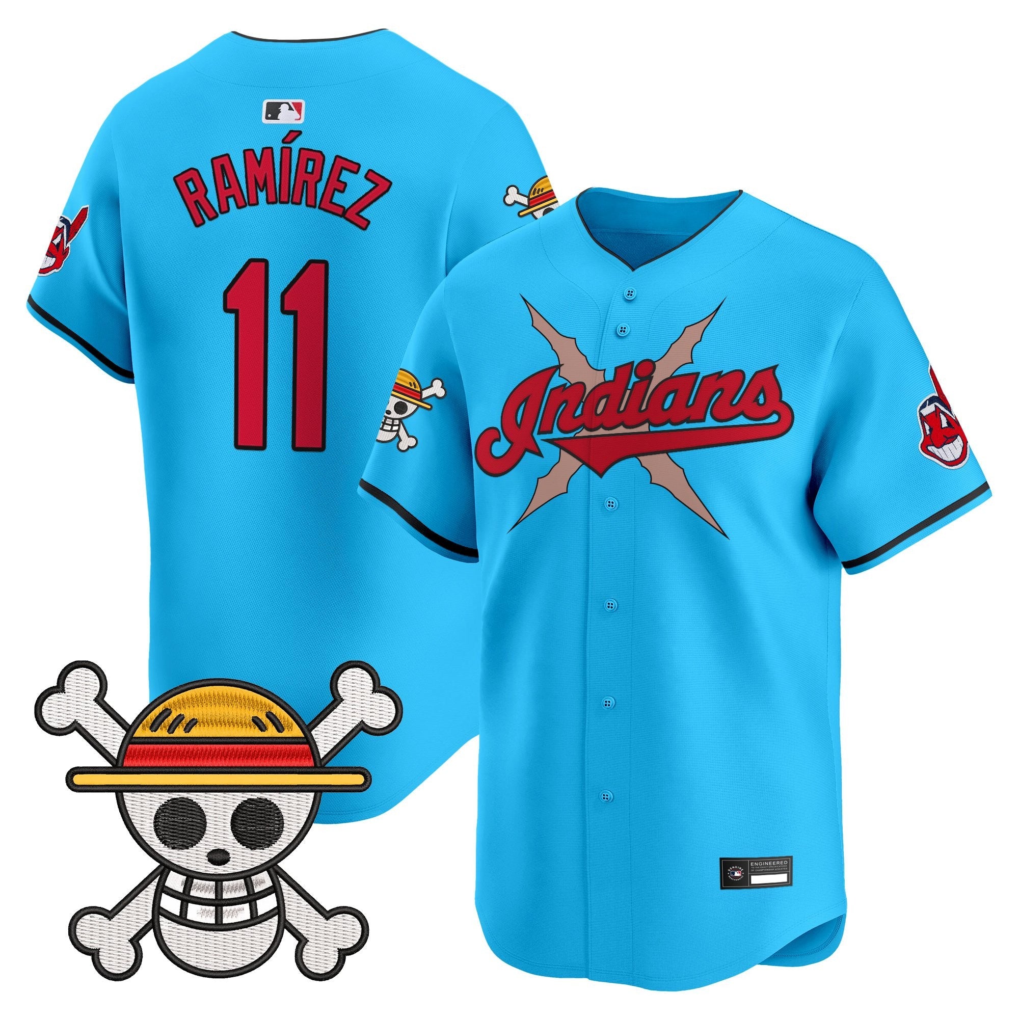 Men's Cleveland Indians x One Piece Vapor Premier Limited Jersey - Stitched