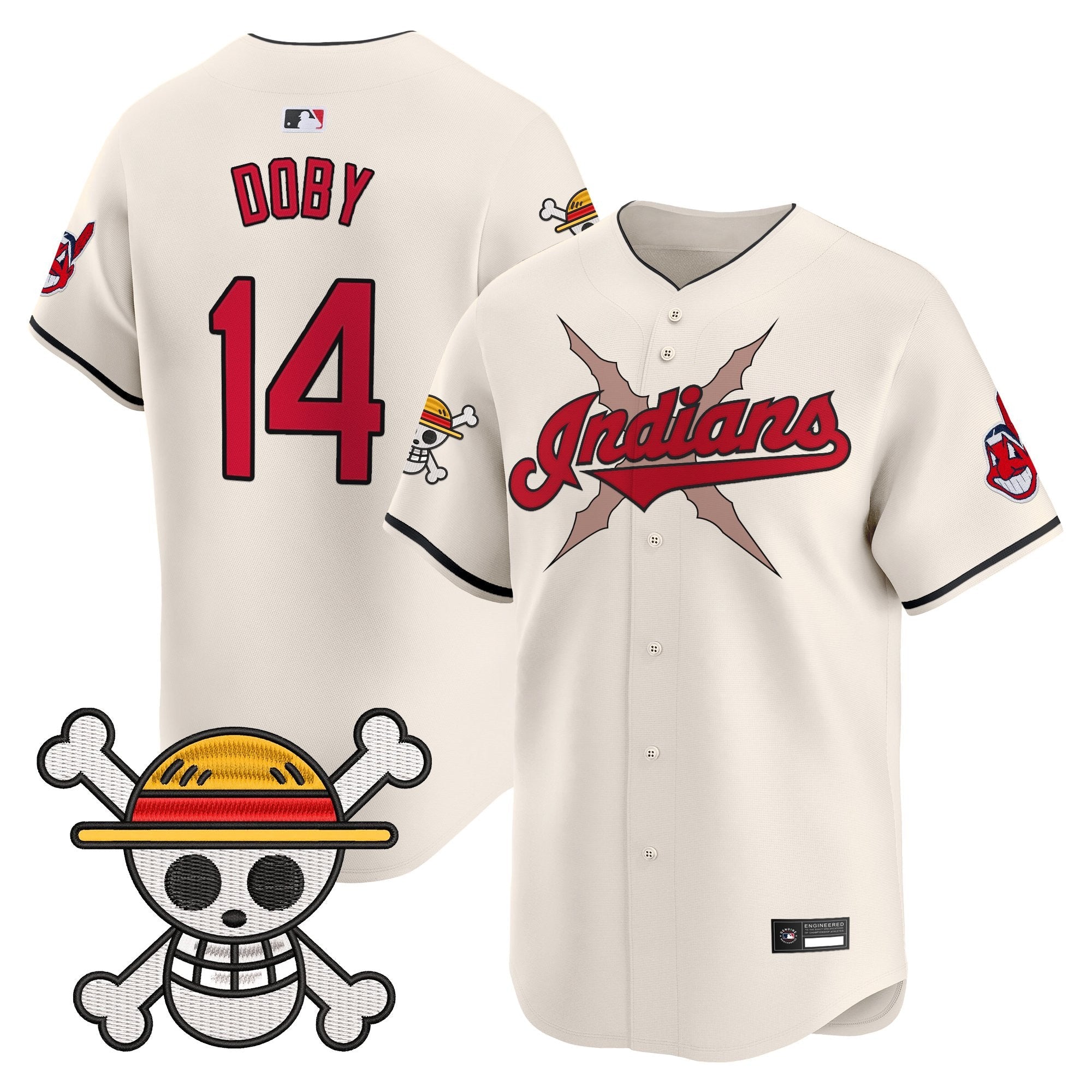 Men's Cleveland Indians x One Piece Vapor Premier Limited Jersey - Stitched