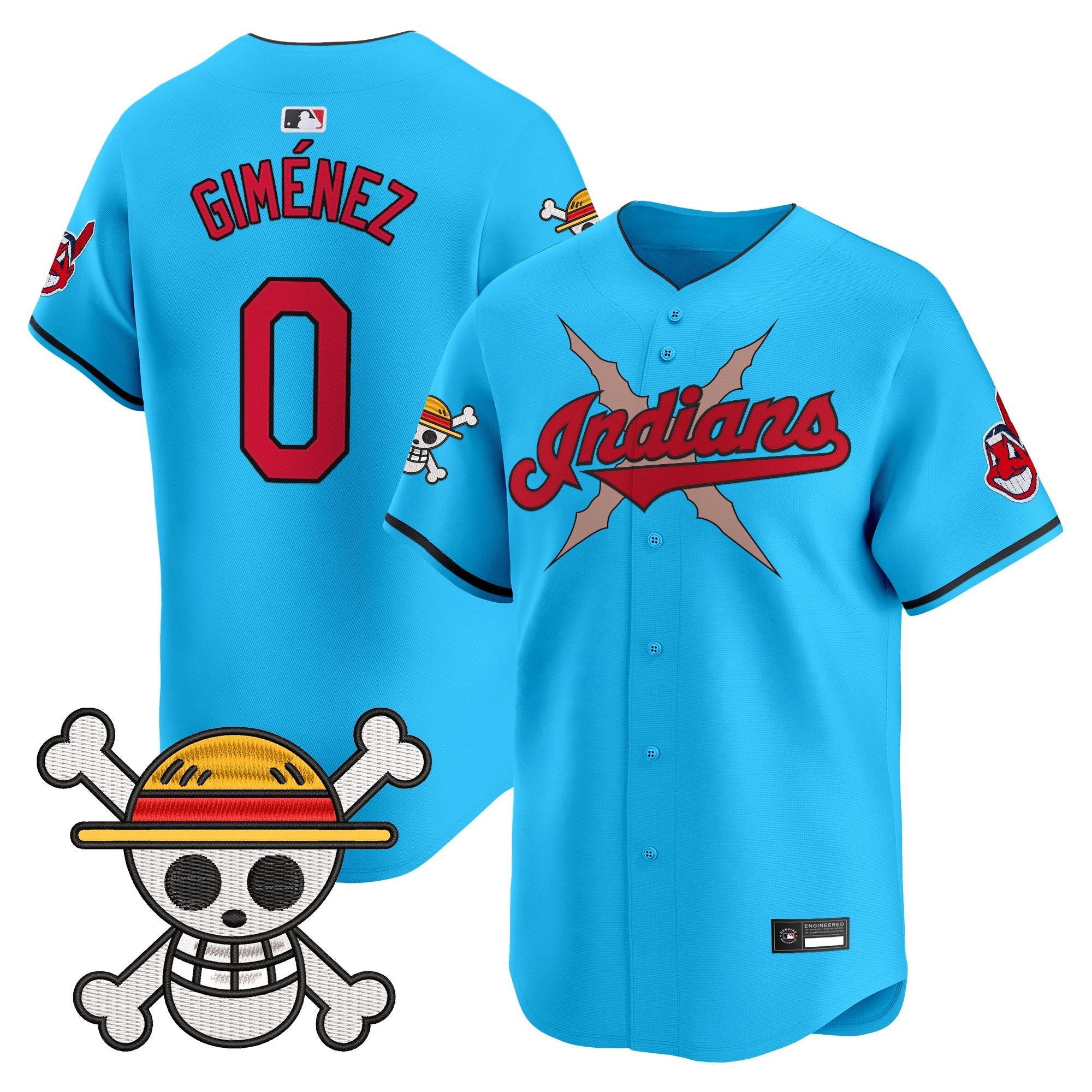 Men's Cleveland Indians x One Piece Vapor Premier Limited Jersey - Stitched