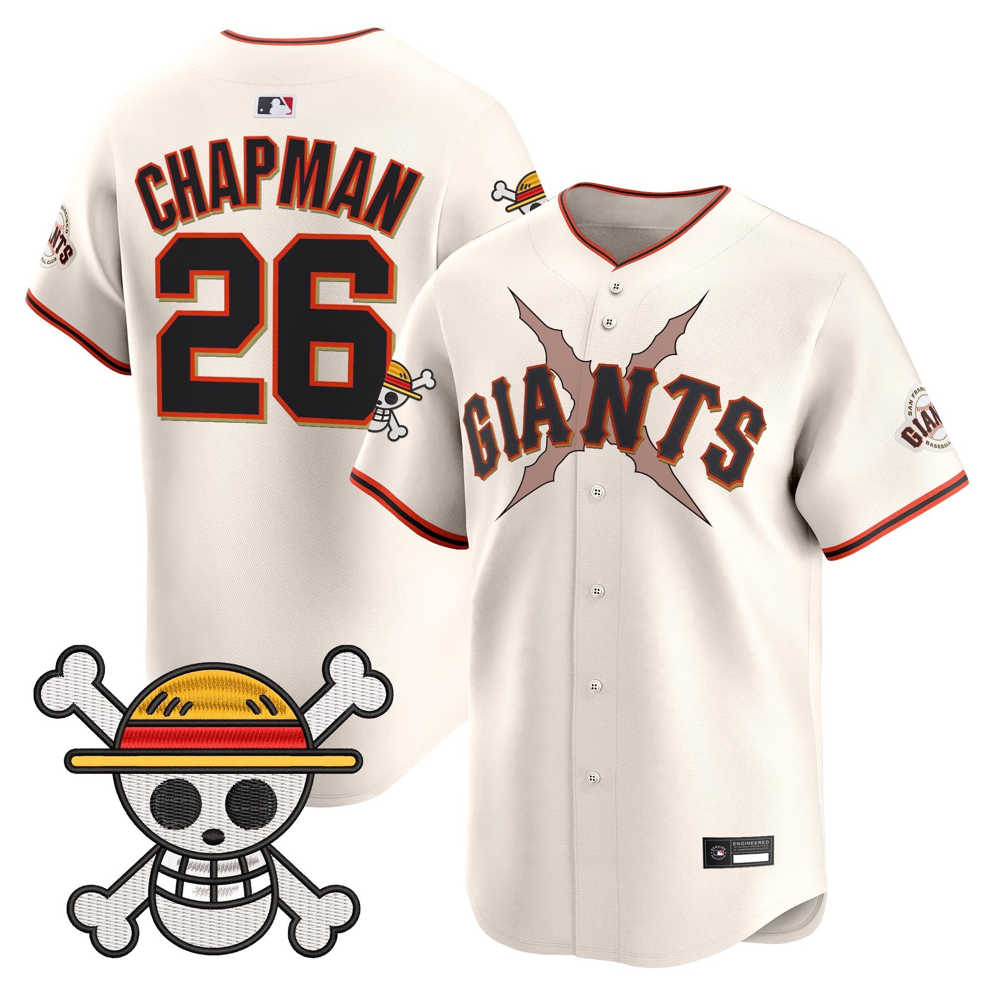 Men's San Francisco Giants x One Piece Vapor Premier Limited Jersey - Stitched