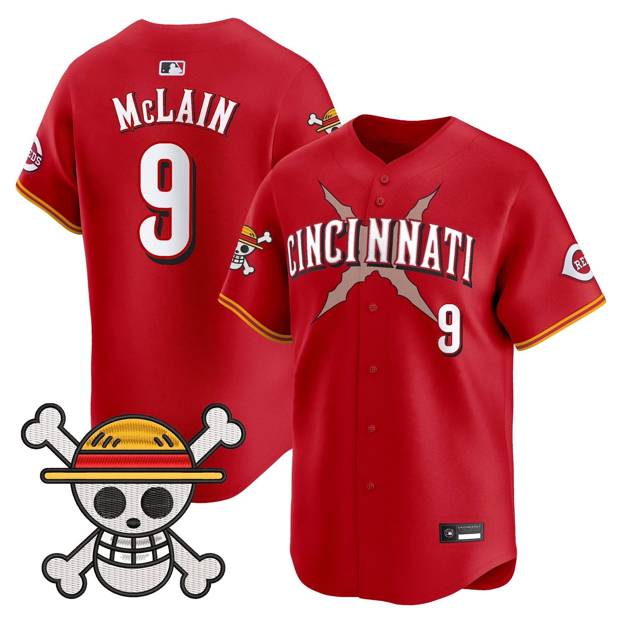 Men's Cincinnati Reds x One Piece Vapor Premier Limited Jersey - Stitched
