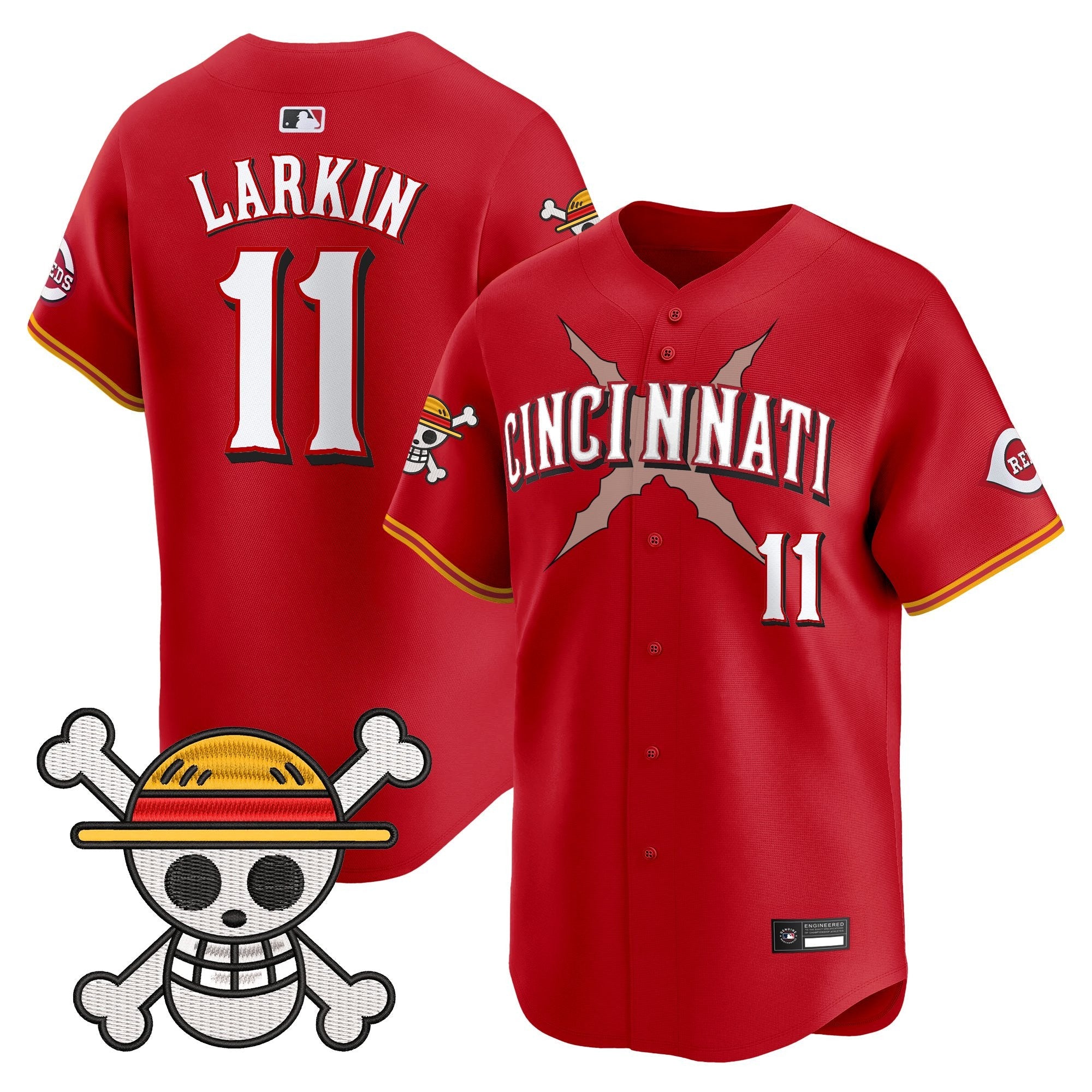 Men's Cincinnati Reds x One Piece Vapor Premier Limited Jersey - Stitched