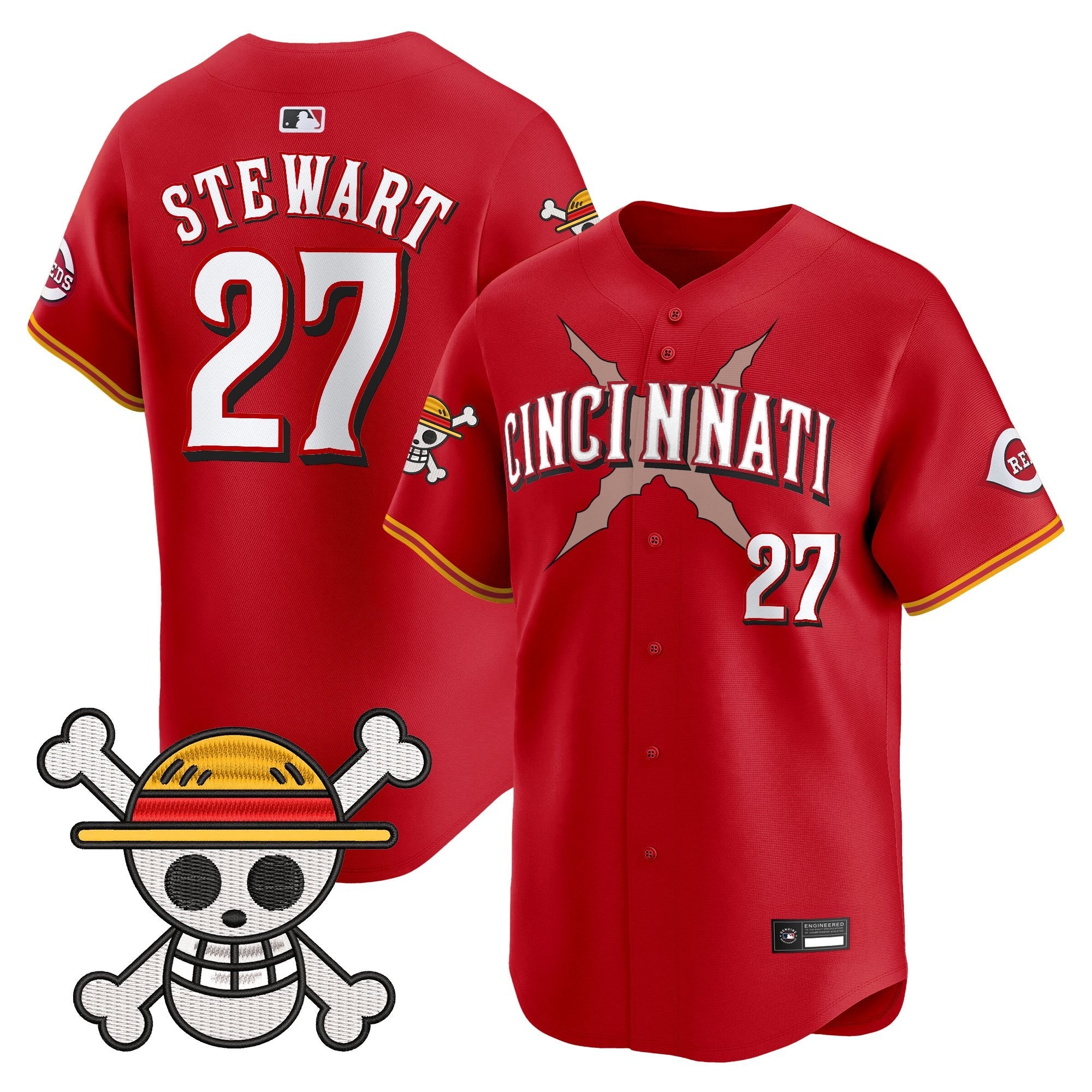 Men's Cincinnati Reds x One Piece Vapor Premier Limited Jersey - Stitched