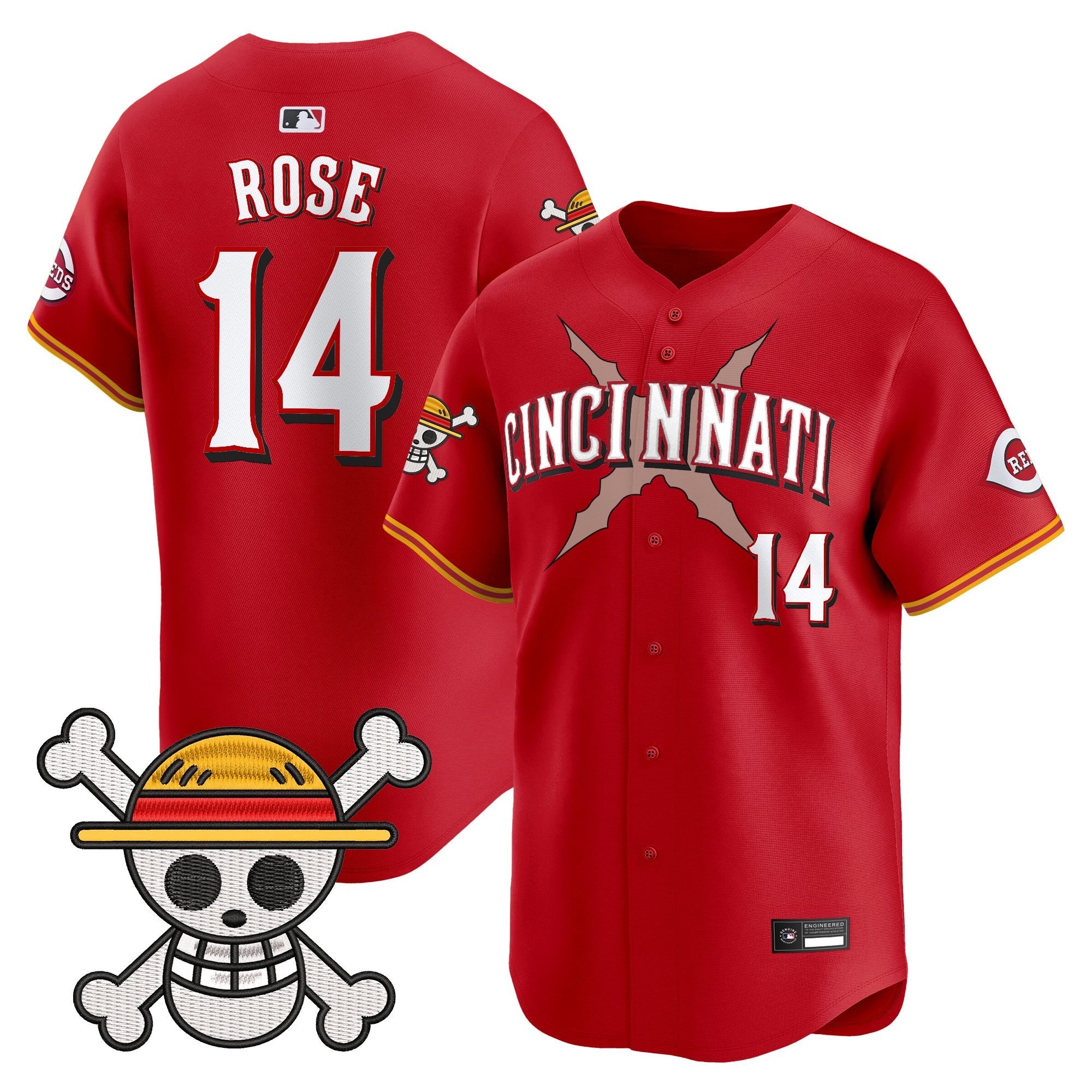 Men's Cincinnati Reds x One Piece Vapor Premier Limited Jersey - Stitched