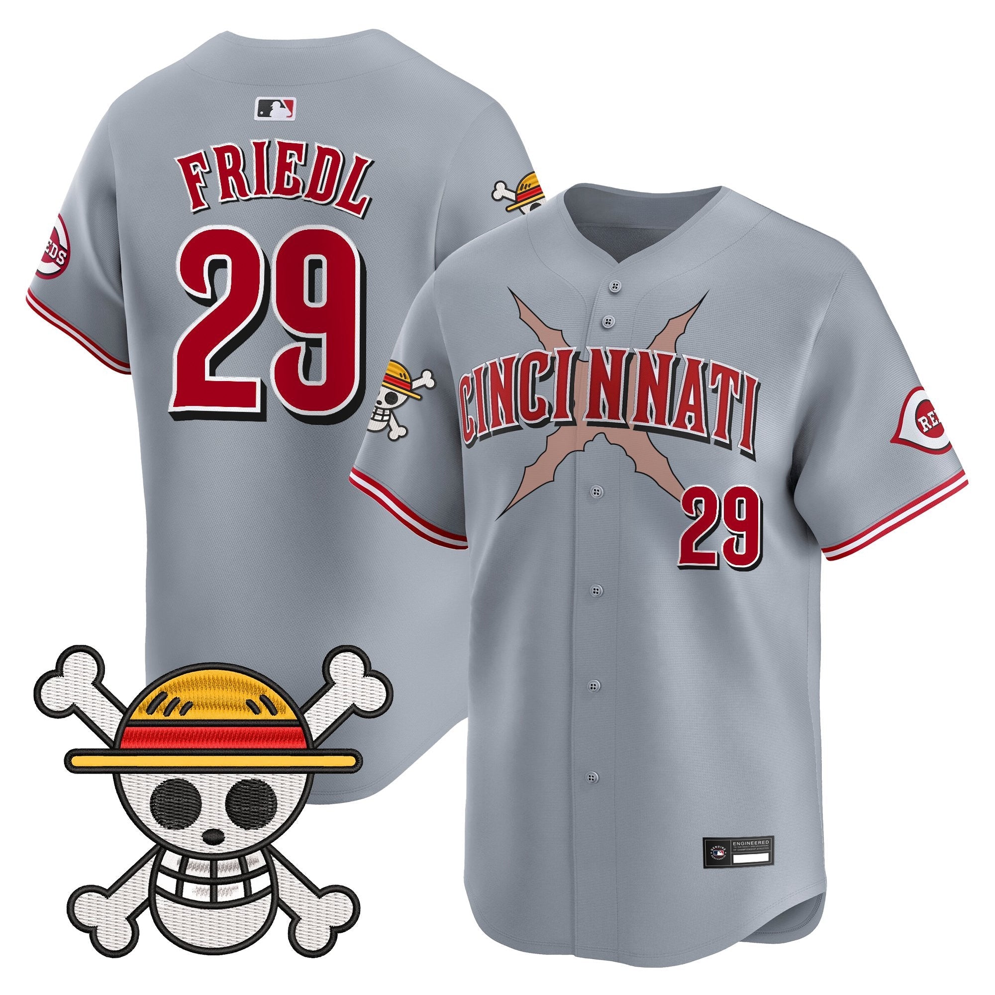 Men's Cincinnati Reds x One Piece Vapor Premier Limited Jersey - Stitched