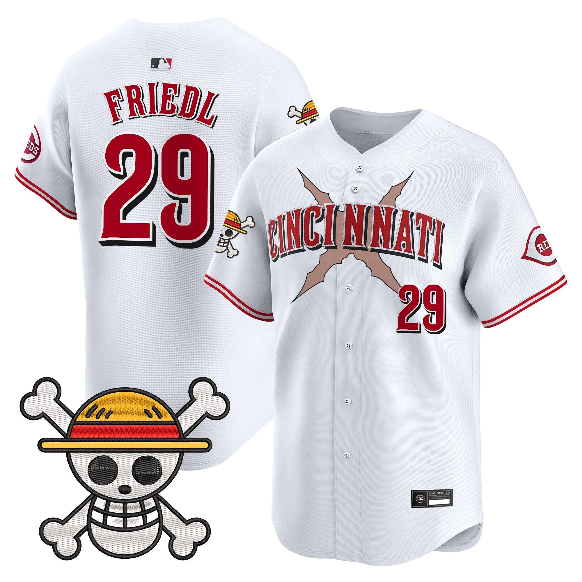 Men's Cincinnati Reds x One Piece Vapor Premier Limited Jersey - Stitched