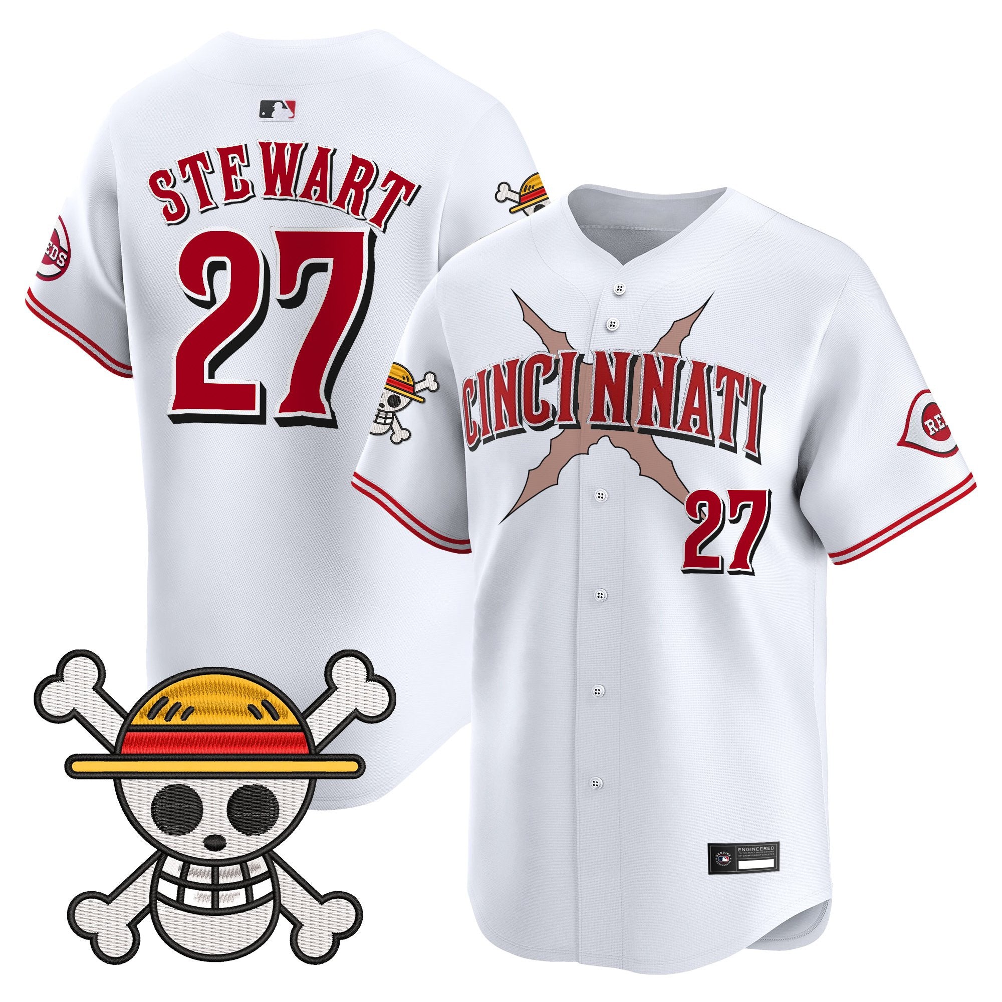 Men's Cincinnati Reds x One Piece Vapor Premier Limited Jersey - Stitched