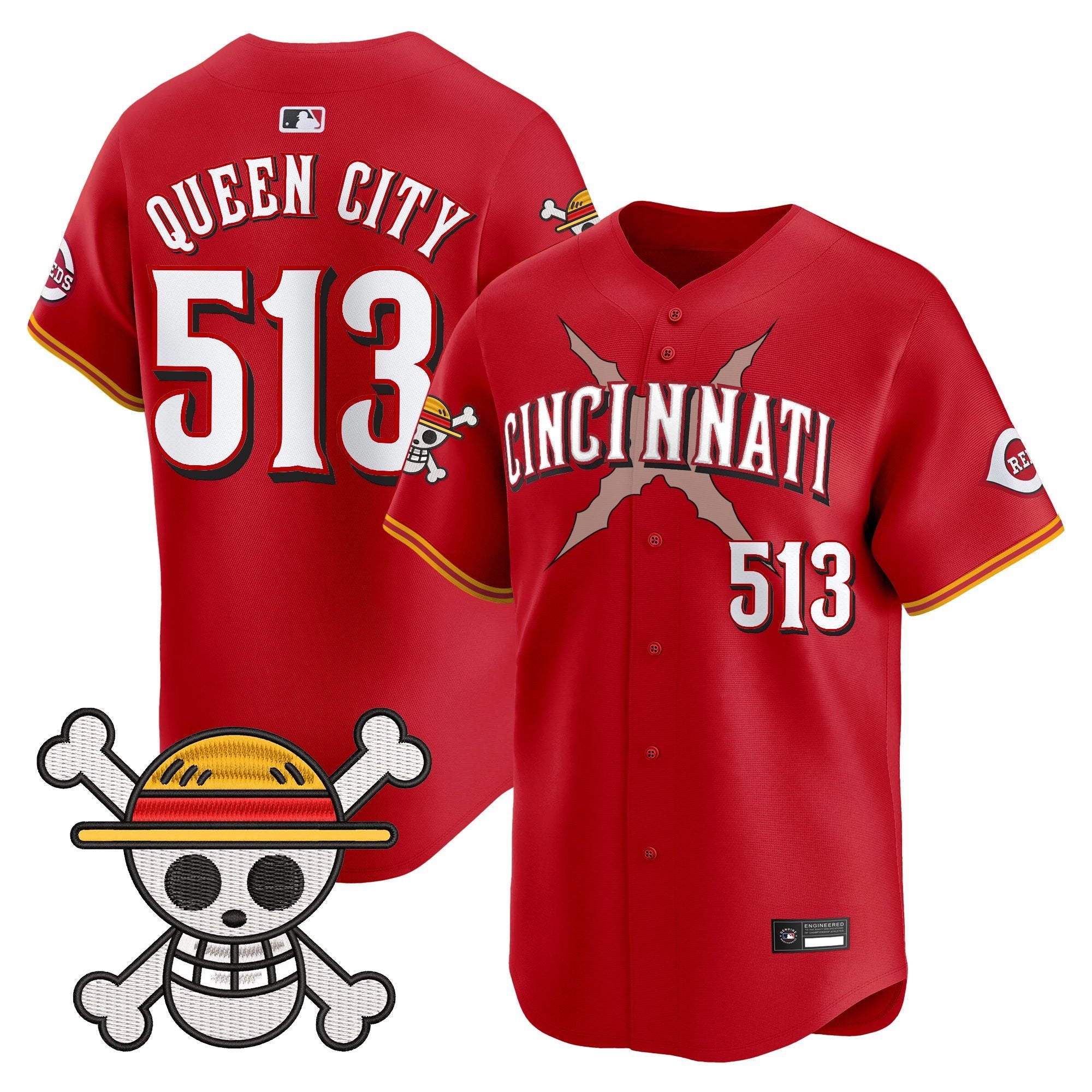 Men's Cincinnati Reds x One Piece Vapor Premier Limited Jersey - Stitched