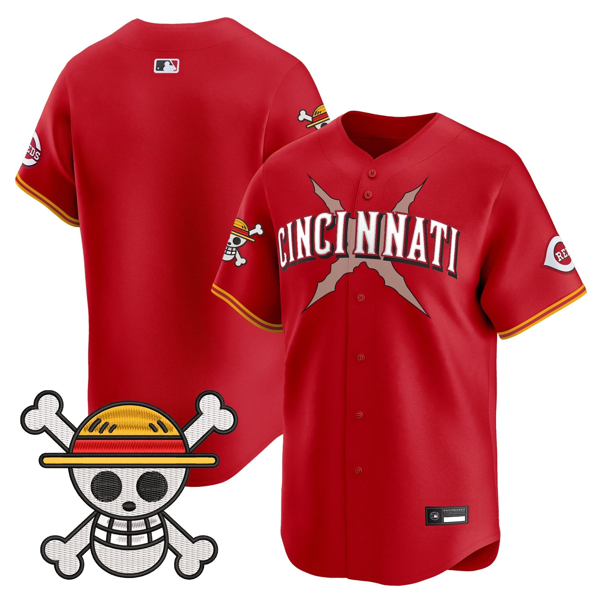 Men's Cincinnati Reds x One Piece Vapor Premier Limited Jersey - Stitched