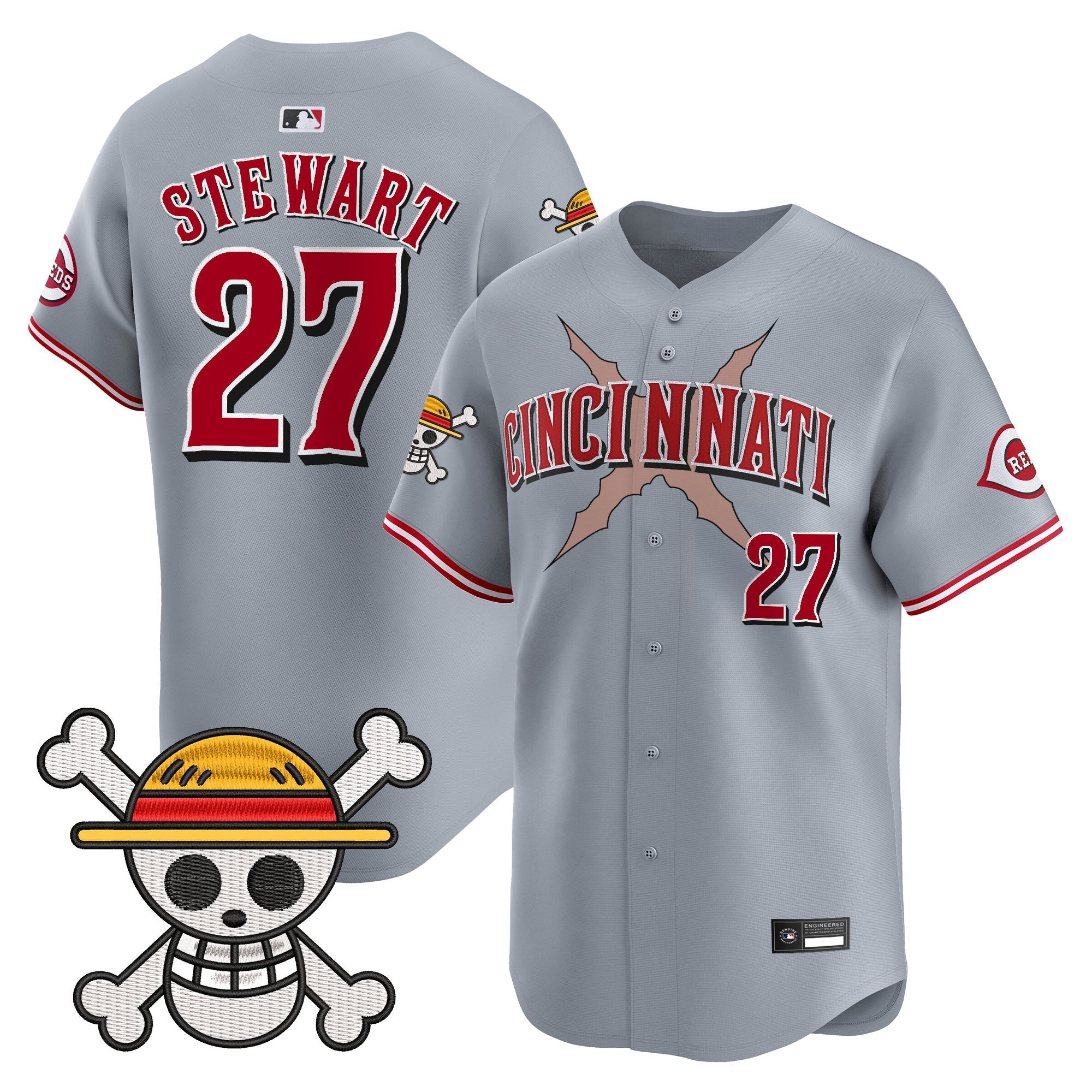 Men's Cincinnati Reds x One Piece Vapor Premier Limited Jersey - Stitched