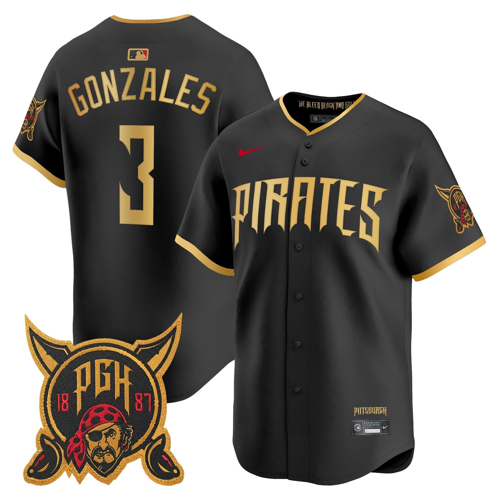 Men's Pittsburgh Pirates 2026 City Connect Vapor Premier Limited Jersey - All Stitched