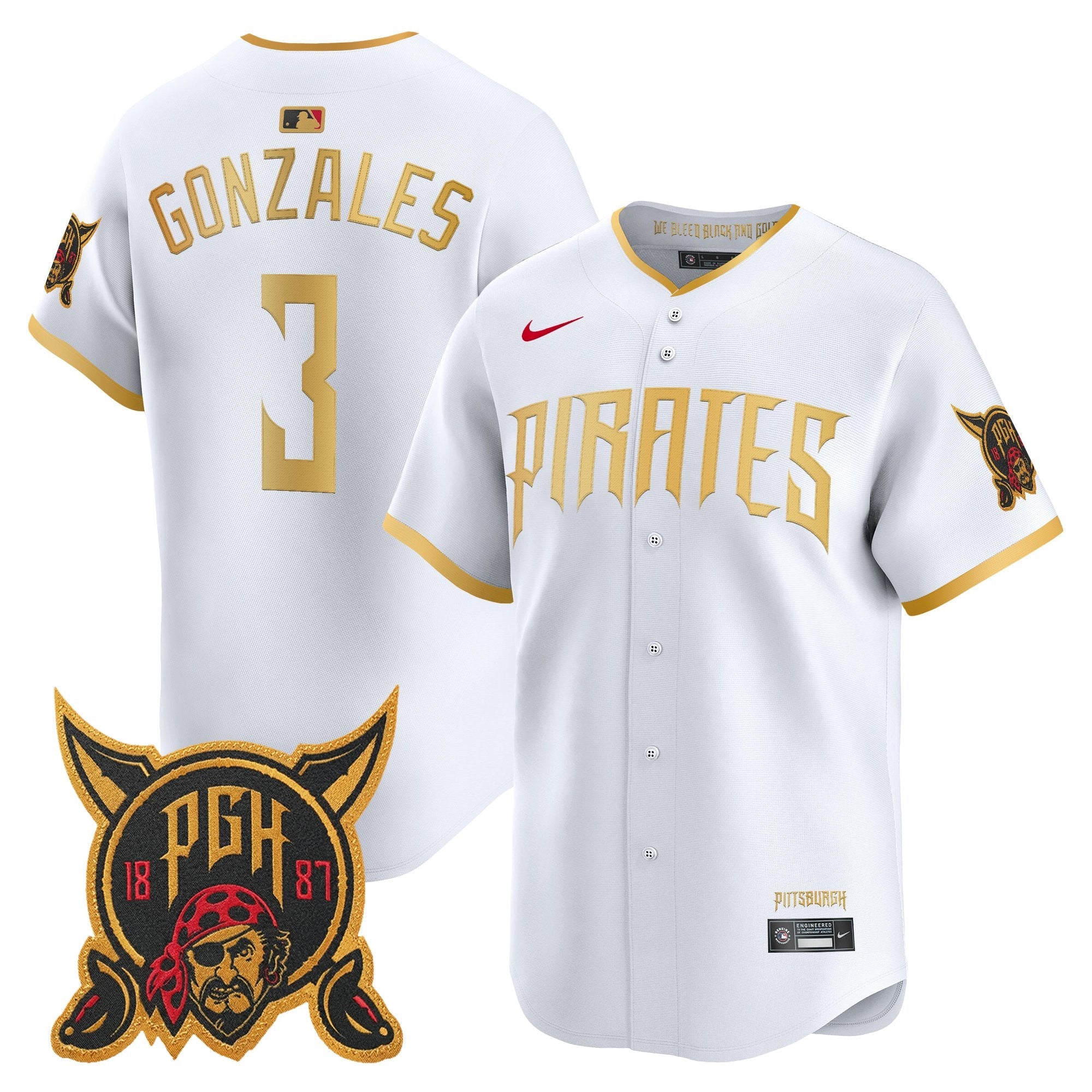Men's Pittsburgh Pirates 2026 City Connect Vapor Premier Limited Jersey - All Stitched