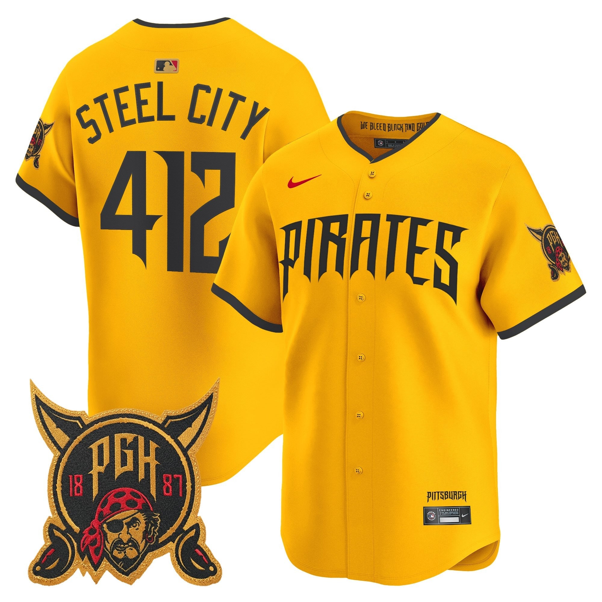 Men's Pittsburgh Pirates 2026 City Connect Vapor Premier Limited Jersey - All Stitched
