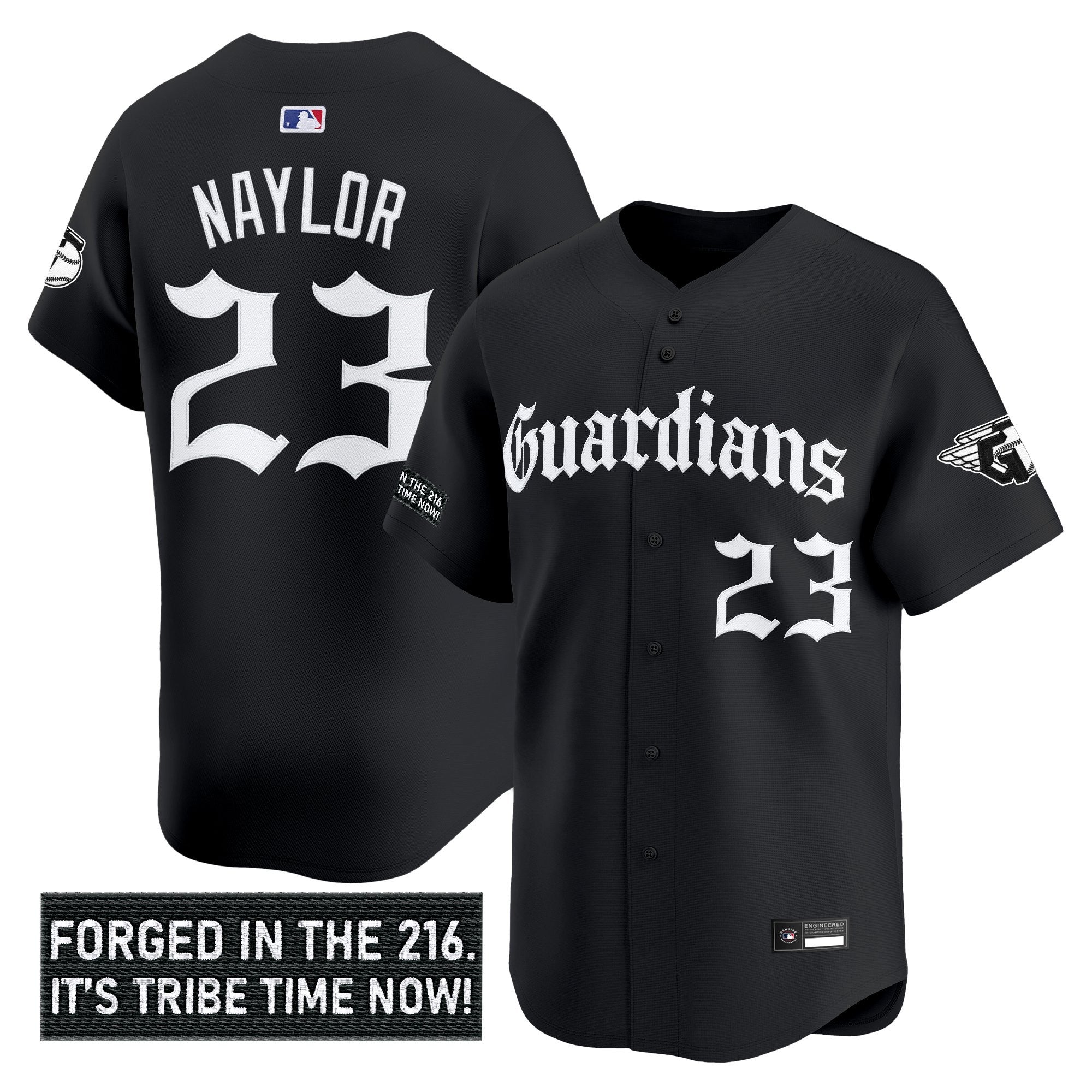 Men's Cleveland Guardians 'Gothic Iron Edition' Vapor Premier Limited Jersey - All Stitched