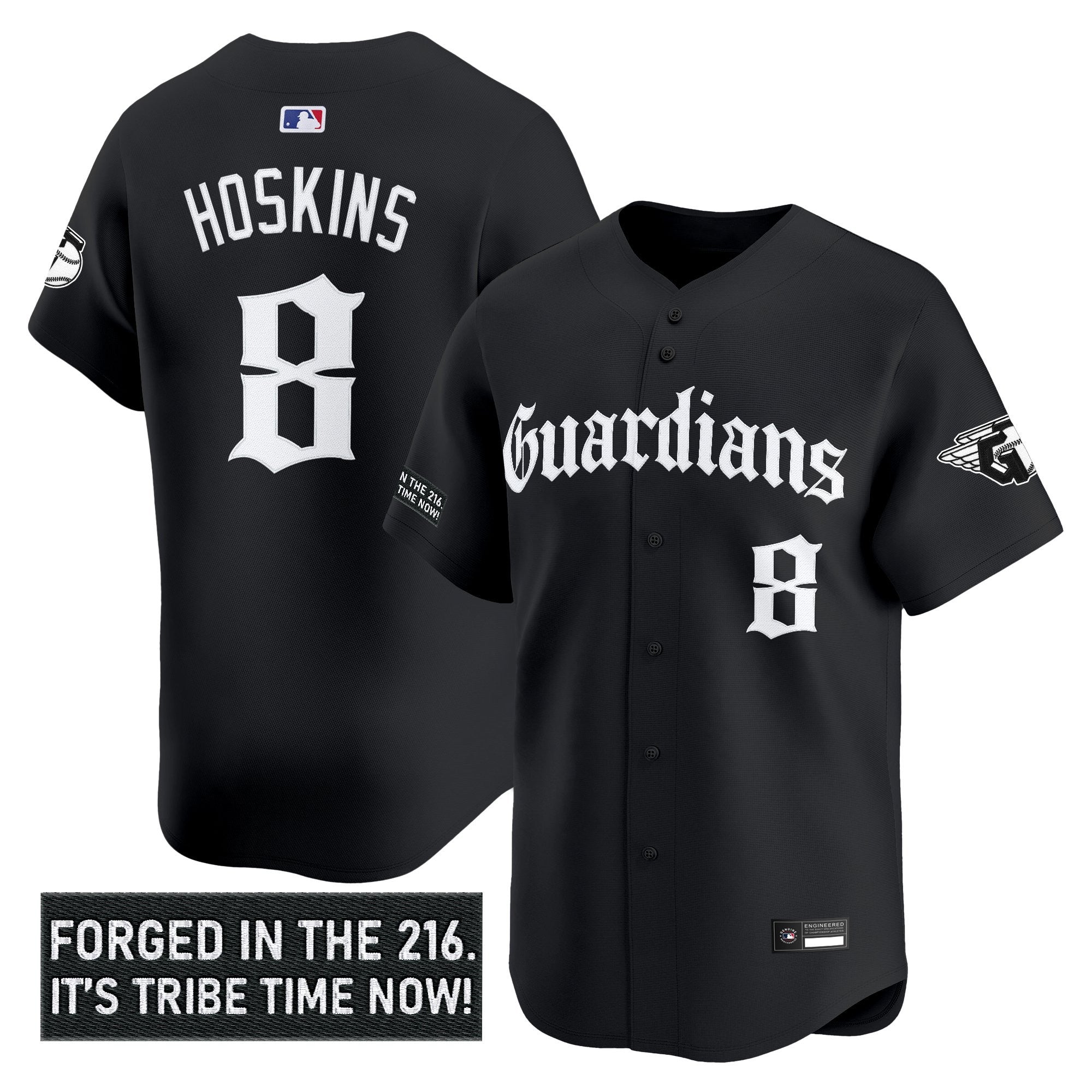 Men's Cleveland Guardians 'Gothic Iron Edition' Vapor Premier Limited Jersey - All Stitched