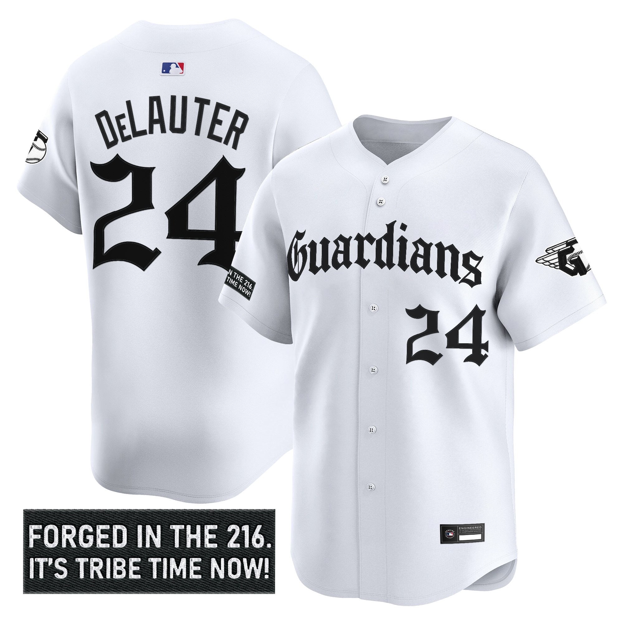 Men's Cleveland Guardians 'Gothic Iron Edition' Vapor Premier Limited Jersey - All Stitched