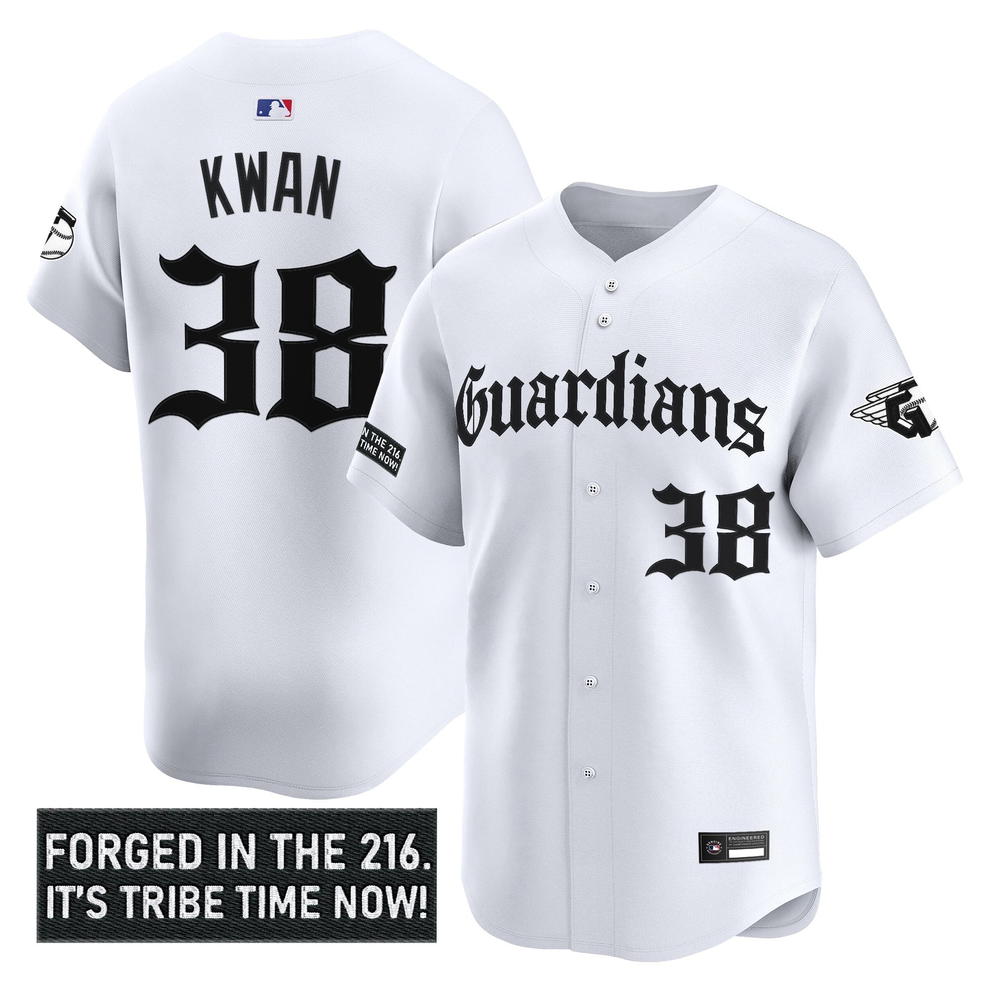 Men's Cleveland Guardians 'Gothic Iron Edition' Vapor Premier Limited Jersey - All Stitched