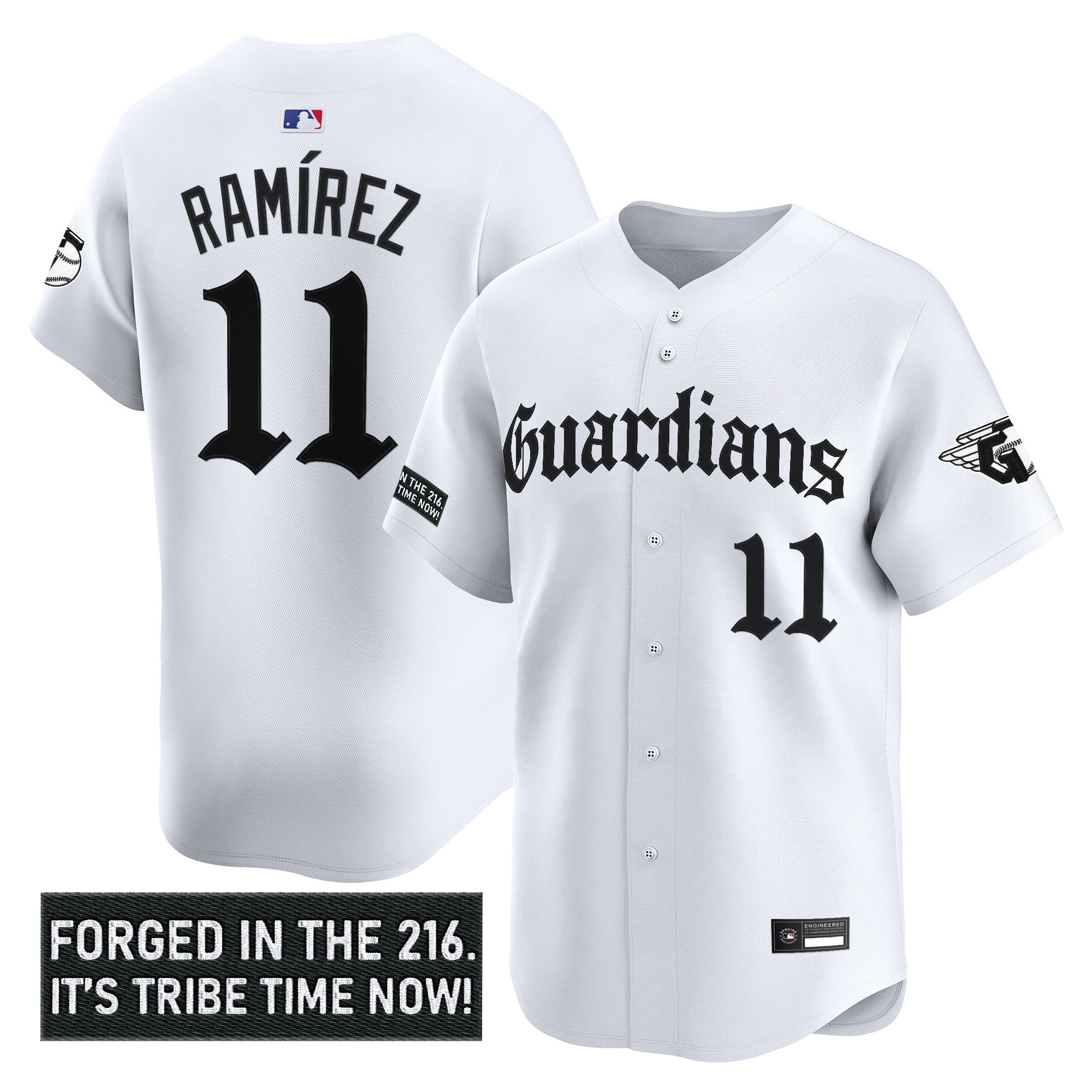 Men's Cleveland Guardians 'Gothic Iron Edition' Vapor Premier Limited Jersey - All Stitched