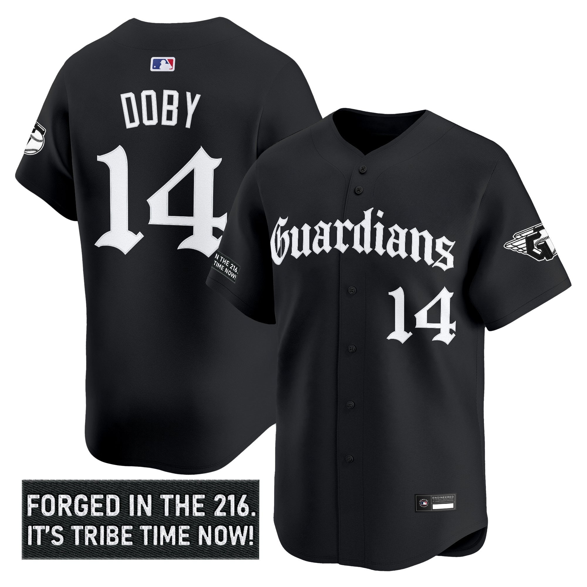 Men's Cleveland Guardians 'Gothic Iron Edition' Vapor Premier Limited Jersey - All Stitched