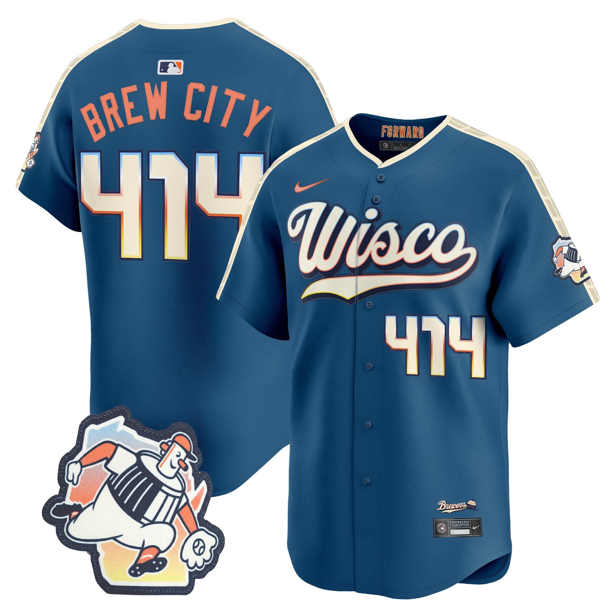 Milwaukee Brewers 2026 City Connect Vapor Premier Limited Jersey - All Stitched