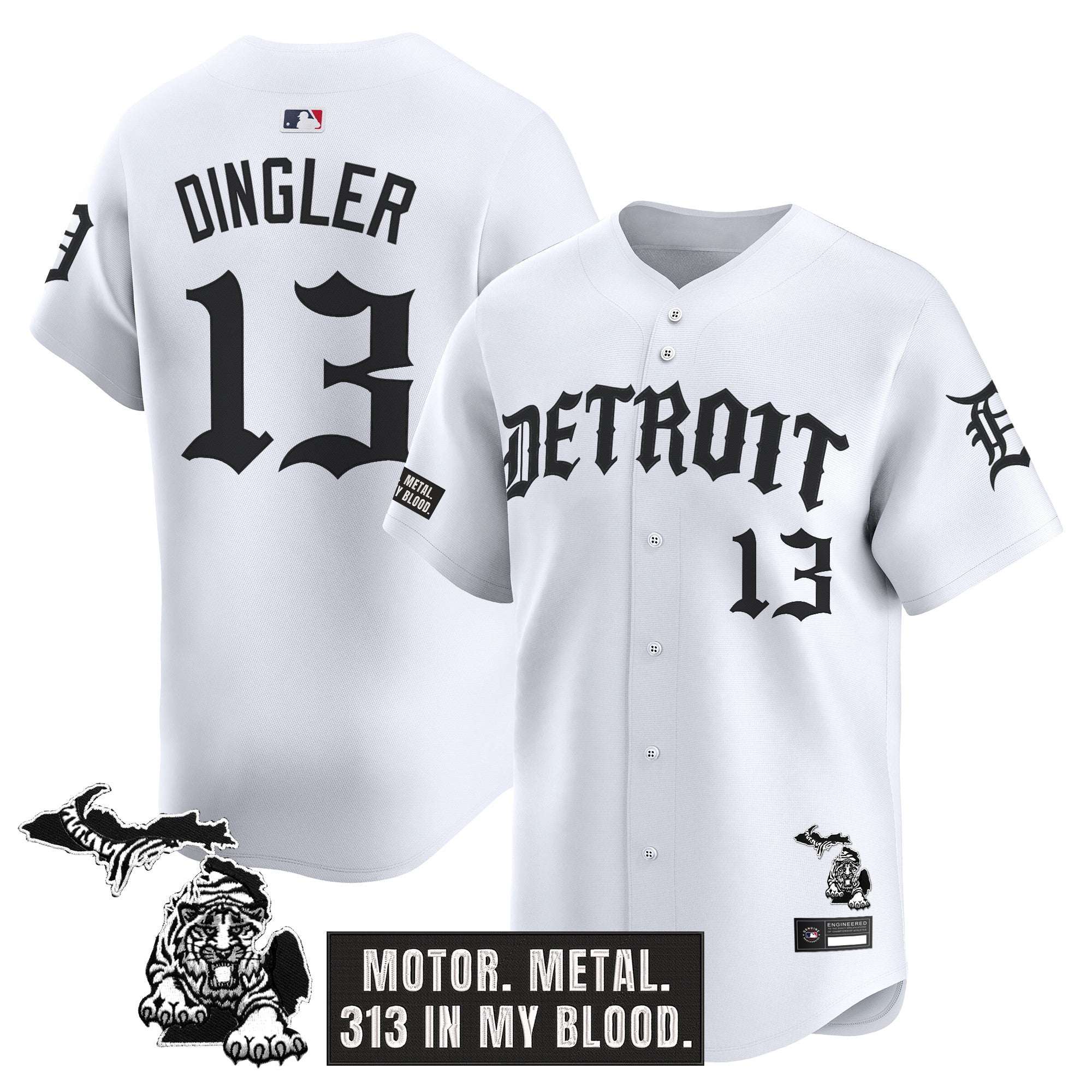 Men's Detroit Tigers 'Old English Edition' Vapor Premier Limited Jersey - All Stitched