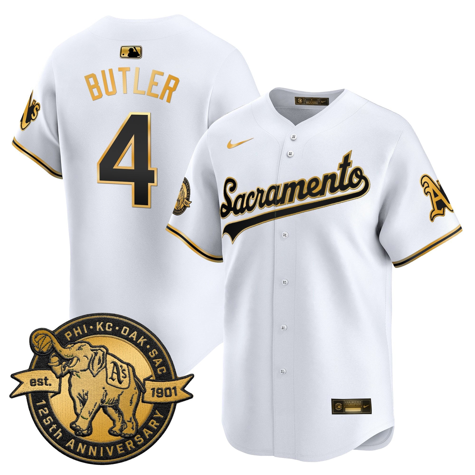 Men's Athletics 'Sacramento Edition' Vapor Premier Limited Jersey - 125th Anniversary Patch - All Stitched