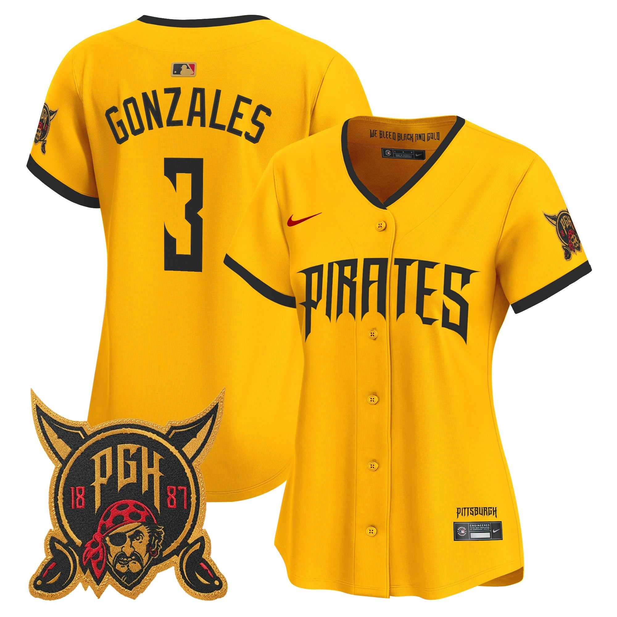 Women's Pittsburgh Pirates 2026 City Connect Vapor Premier Limited Jersey - All Stitched