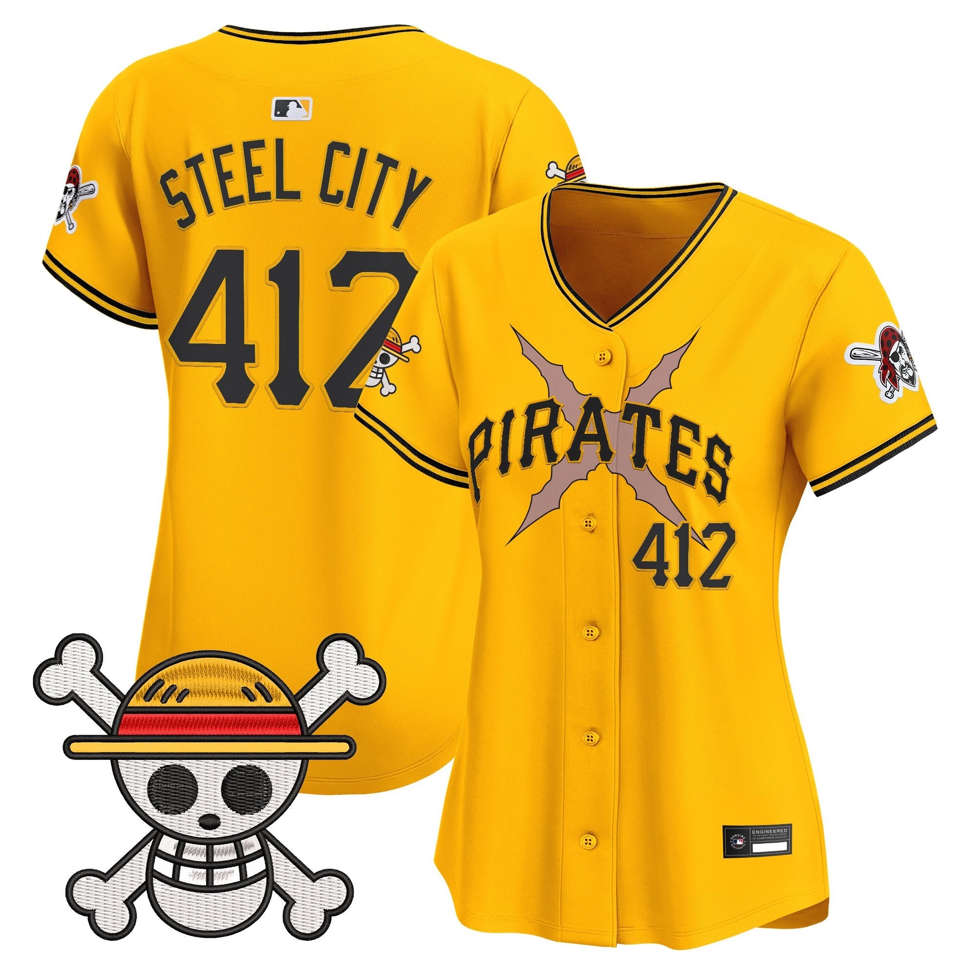 Women's Pittsburgh Pirates x One Piece Vapor Premier Limited Jersey - Stitched