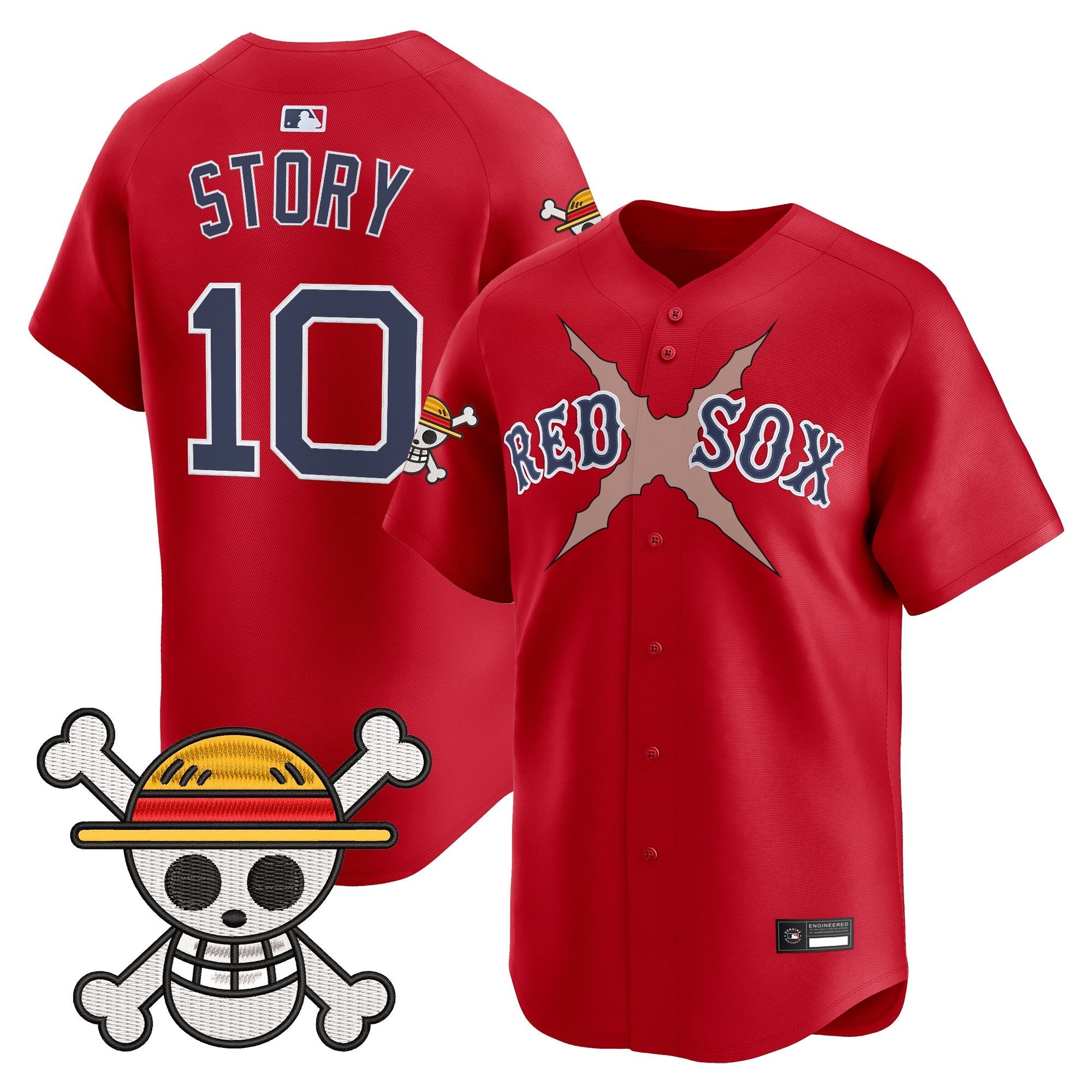 Men's Boston Red Sox x One Piece Vapor Premier Limited Jersey - Stitched