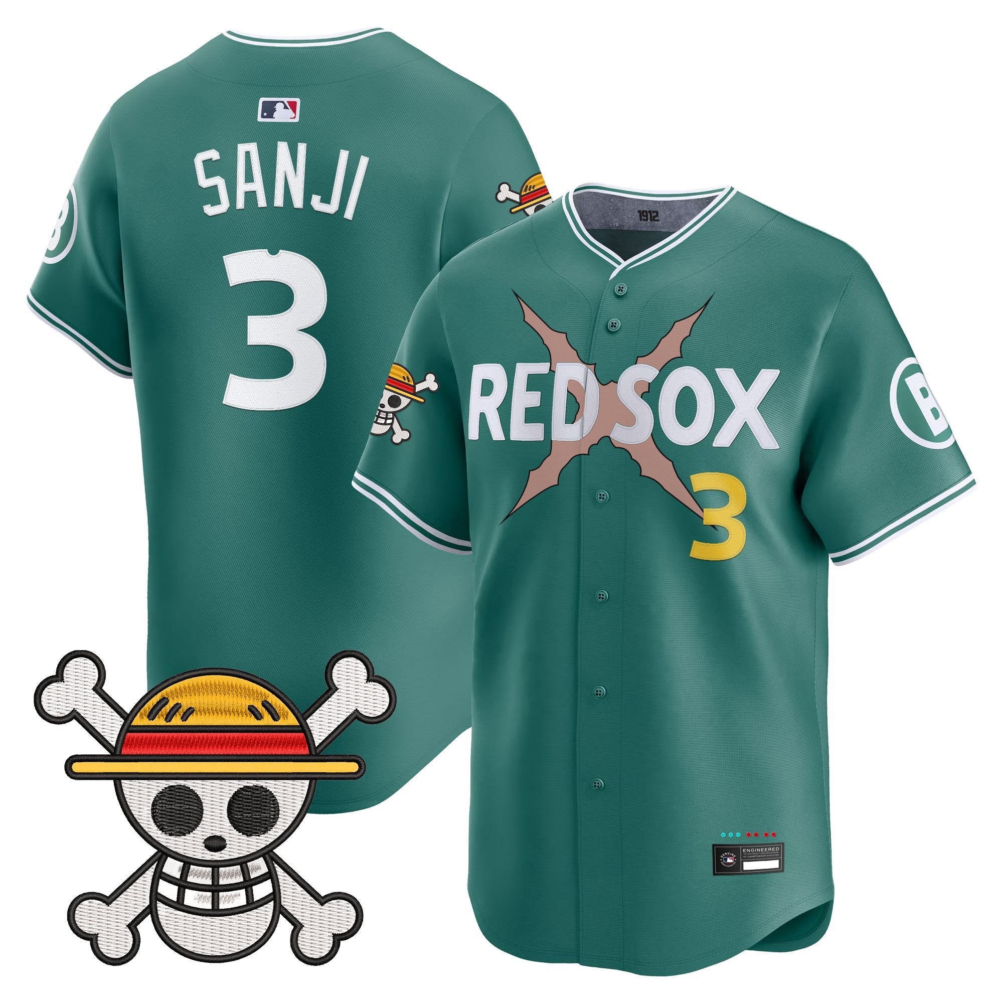 Men's Boston Red Sox x One Piece Vapor Premier Limited Jersey - Stitched