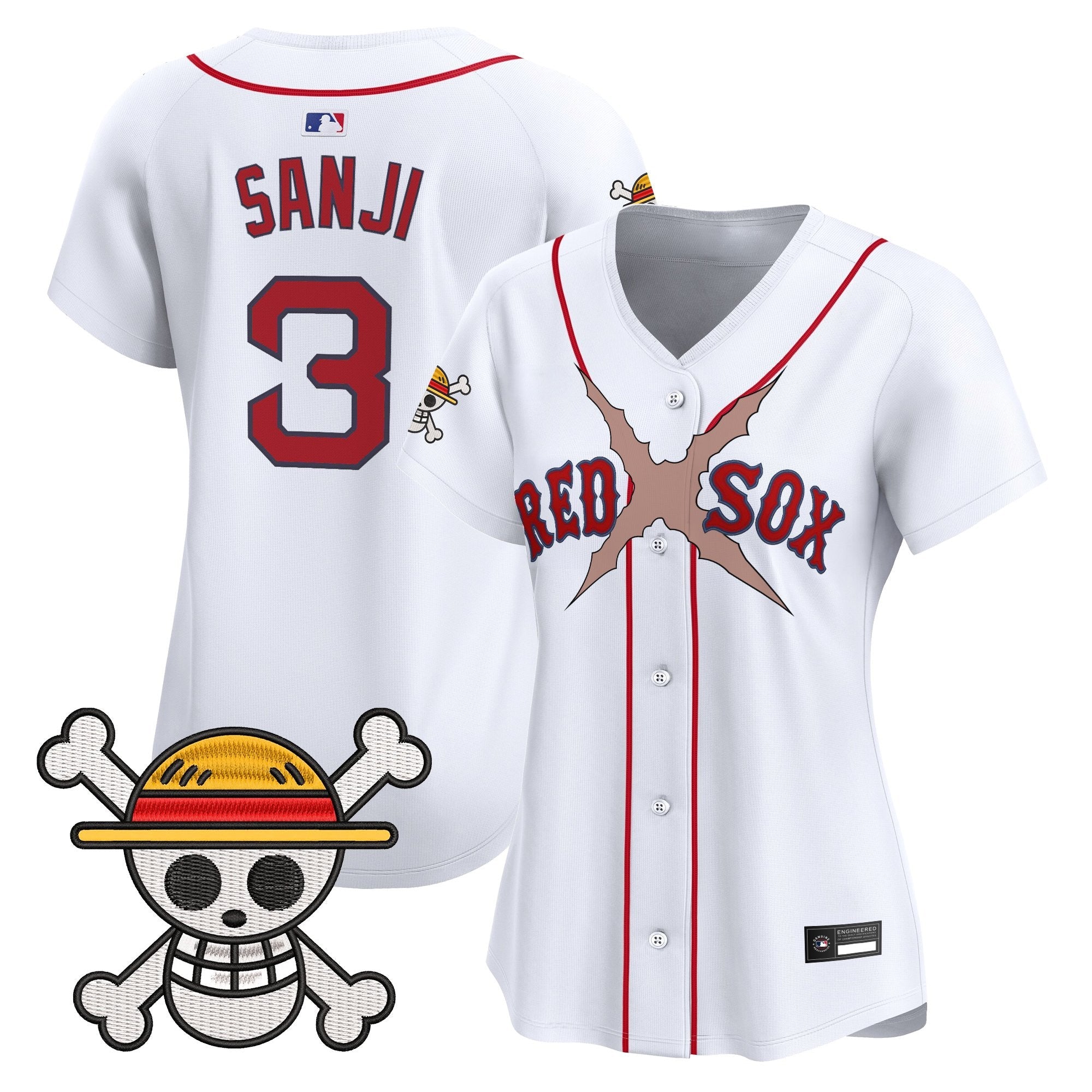 Women's Boston Red Sox x One Piece Vapor Premier Limited Jersey - Stitched