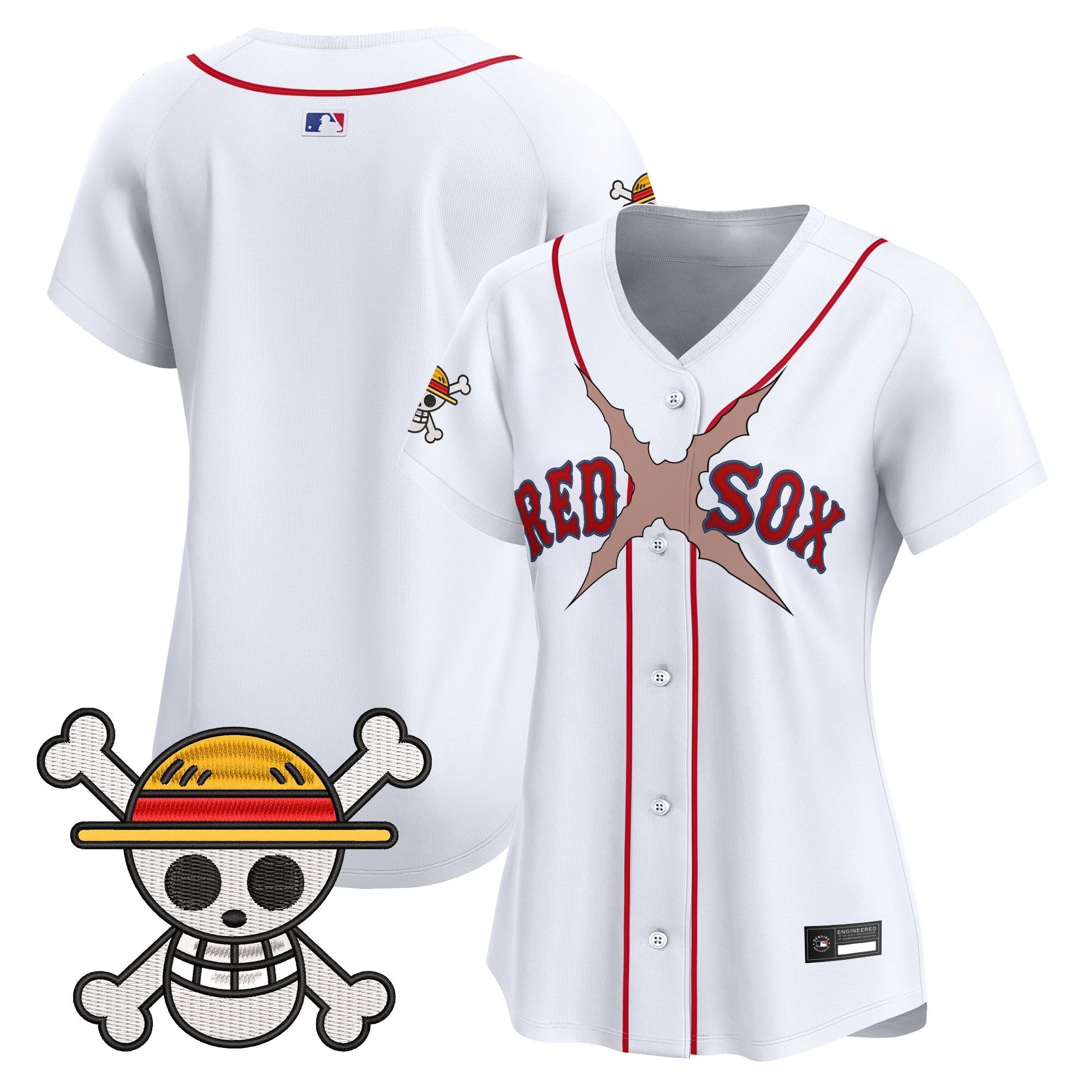 Women's Boston Red Sox x One Piece Vapor Premier Limited Jersey - Stitched