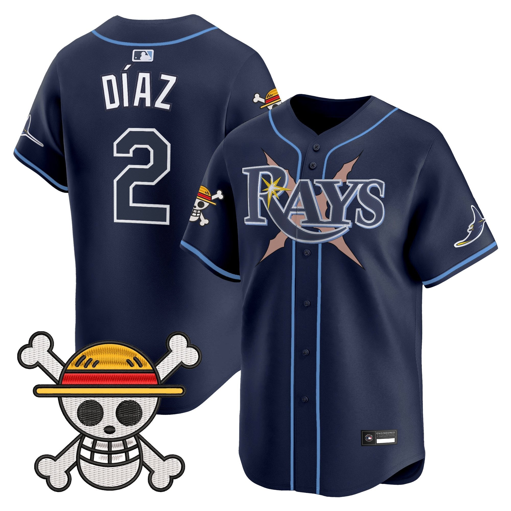 Men's Tampa Bay Rays x One Piece Vapor Premier Limited Jersey - Stitched