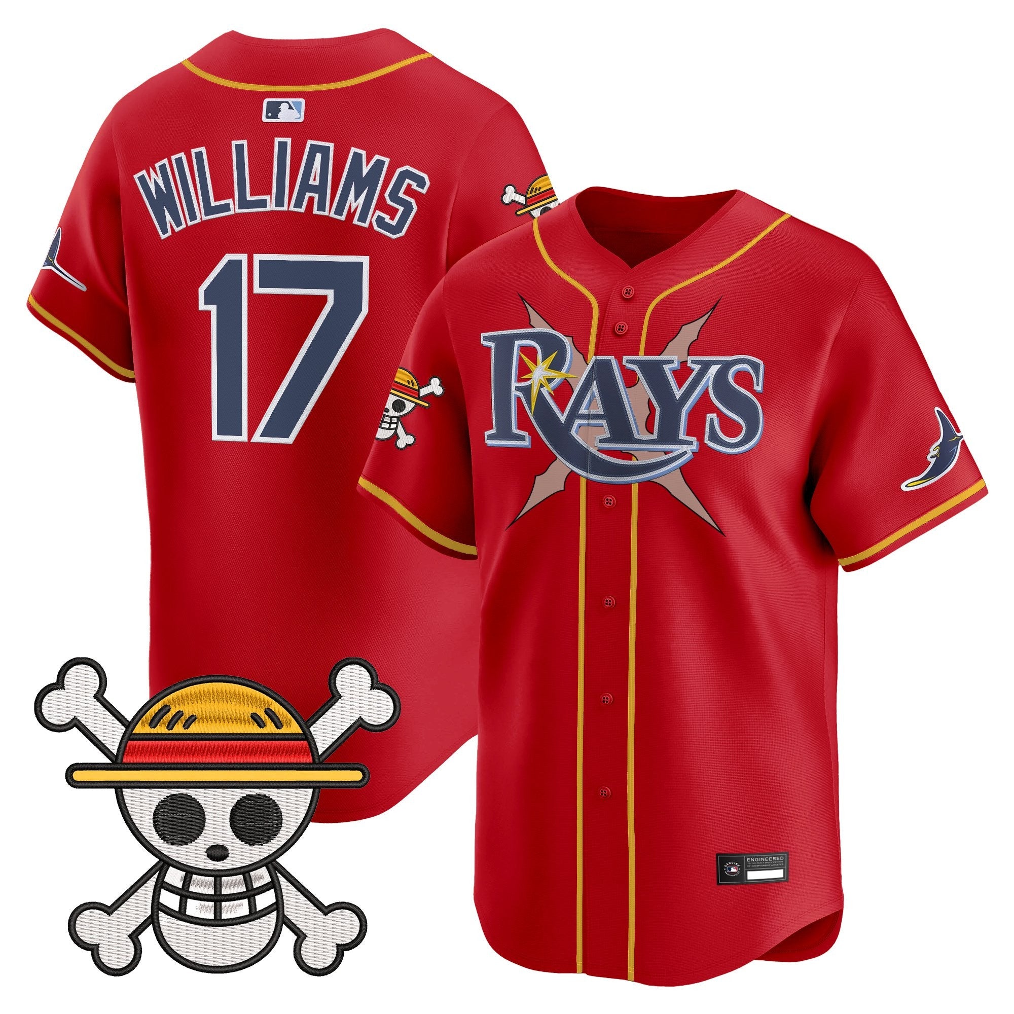 Men's Tampa Bay Rays x One Piece Vapor Premier Limited Jersey - Stitched