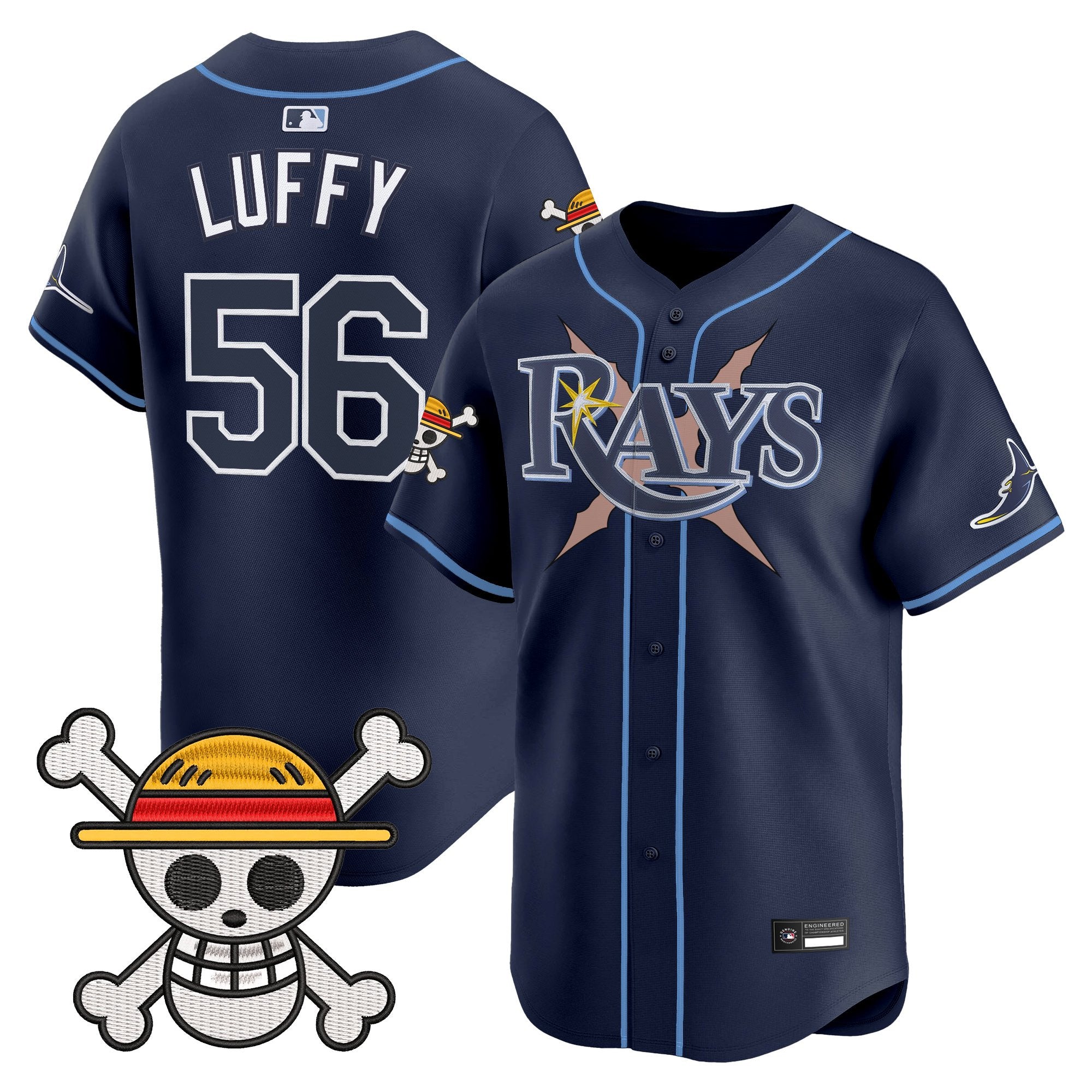 Men's Tampa Bay Rays x One Piece Vapor Premier Limited Jersey - Stitched
