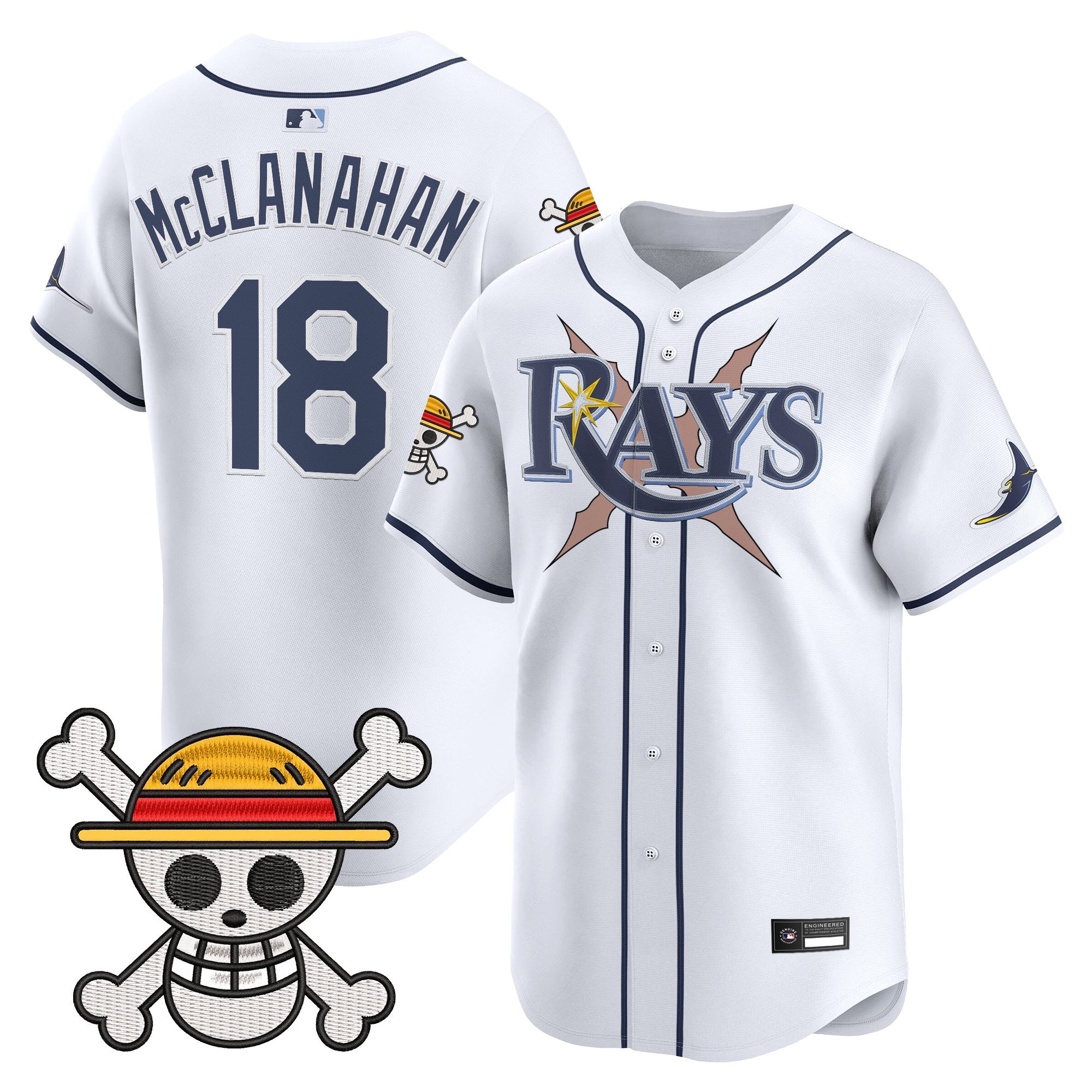 Men's Tampa Bay Rays x One Piece Vapor Premier Limited Jersey - Stitched