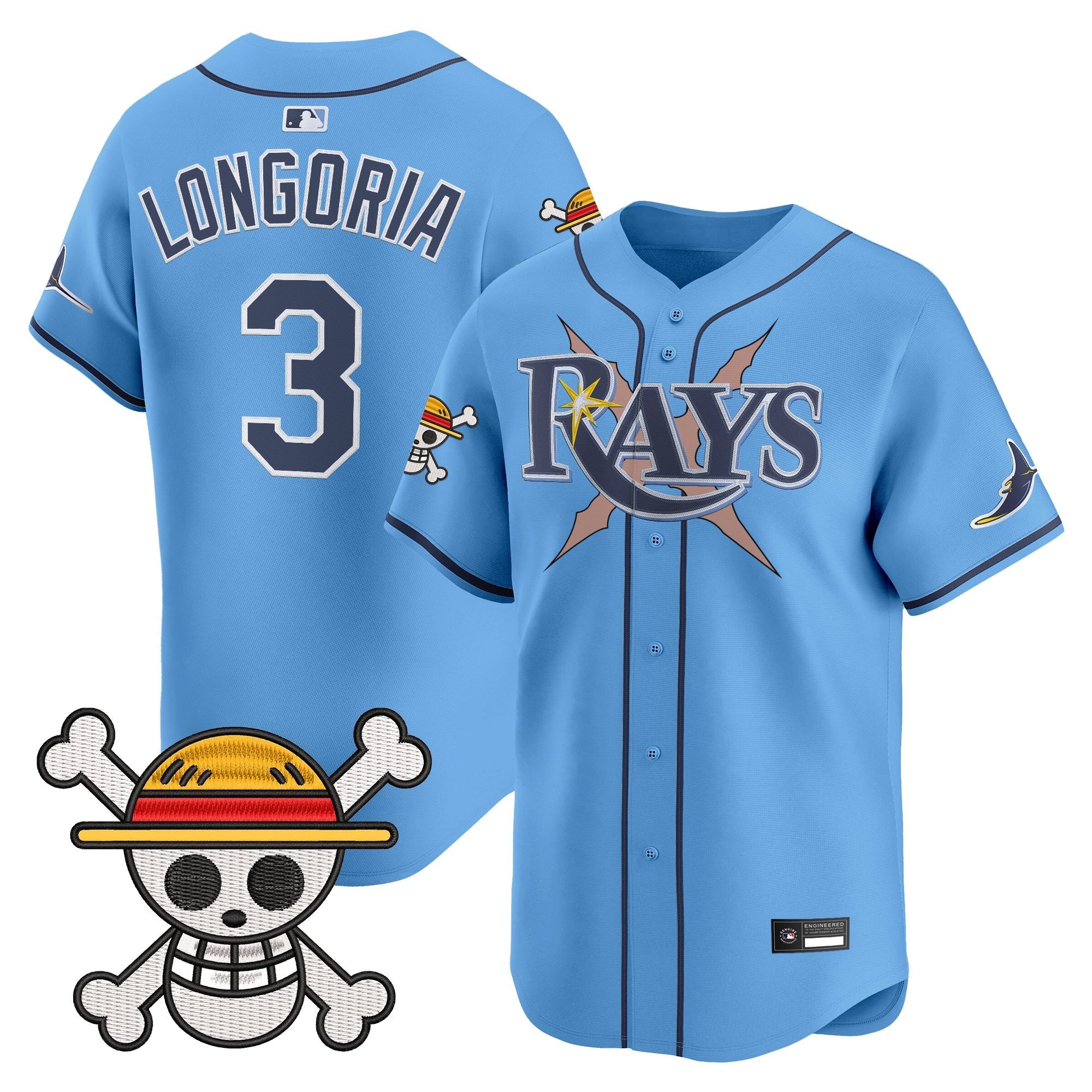 Men's Tampa Bay Rays x One Piece Vapor Premier Limited Jersey - Stitched