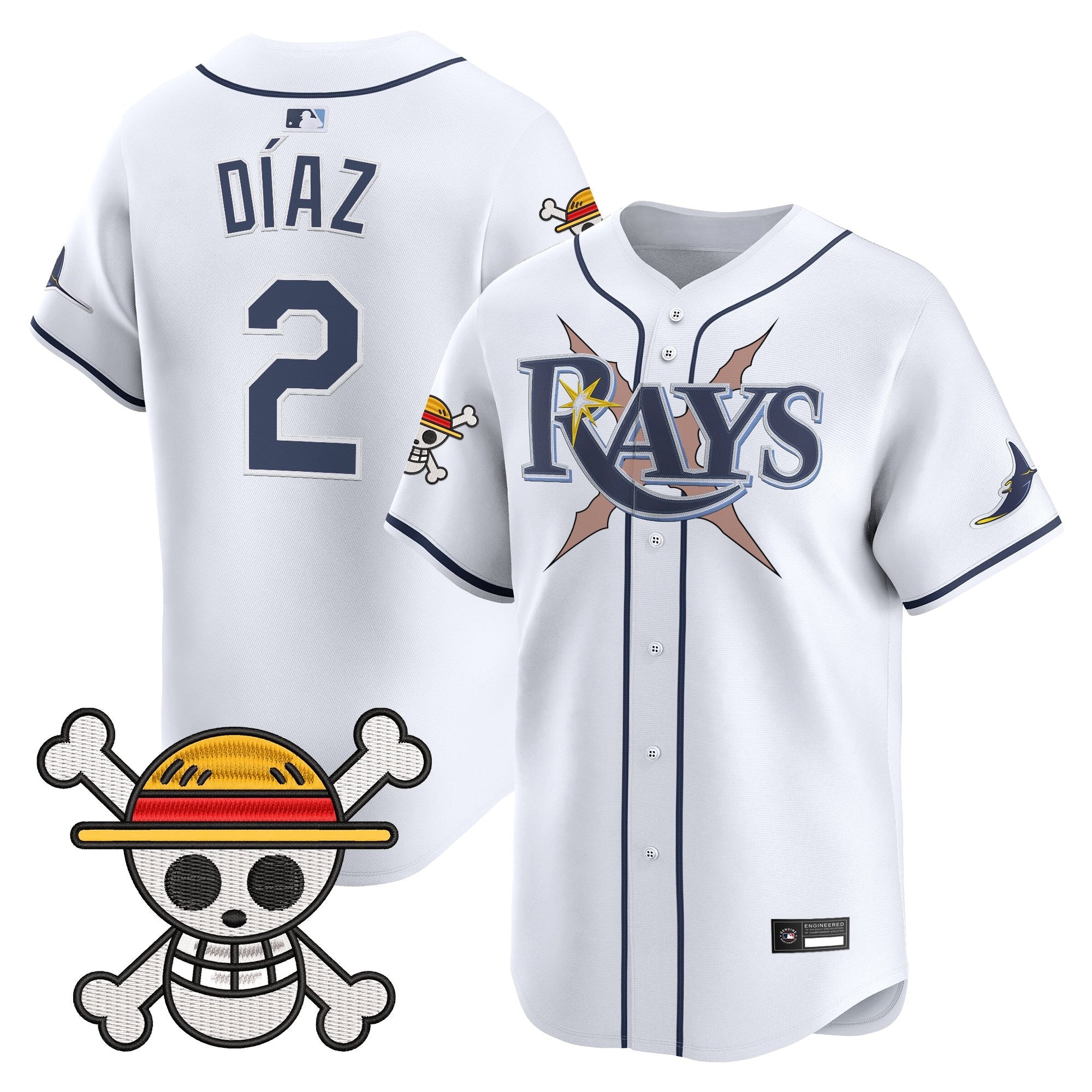 Men's Tampa Bay Rays x One Piece Vapor Premier Limited Jersey - Stitched