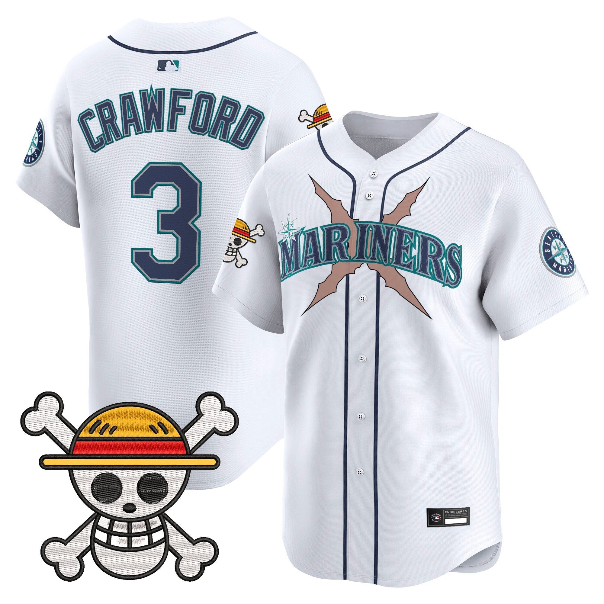 Men's Seattle Mariners x One Piece Vapor Premier Limited Jersey - Stitched