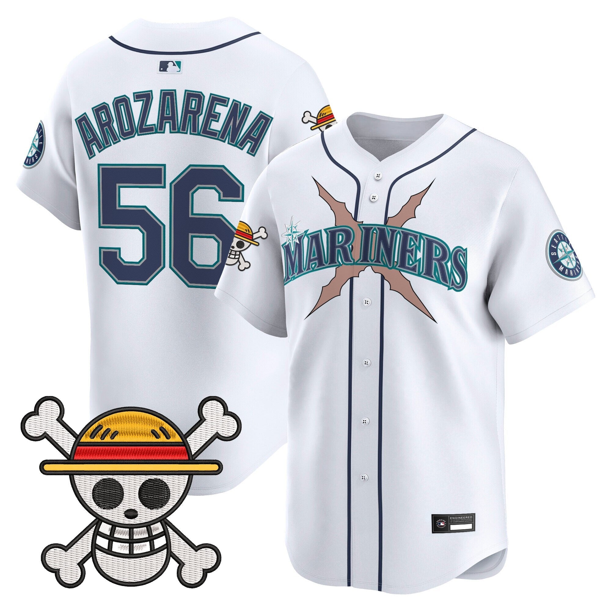 Men's Seattle Mariners x One Piece Vapor Premier Limited Jersey - Stitched