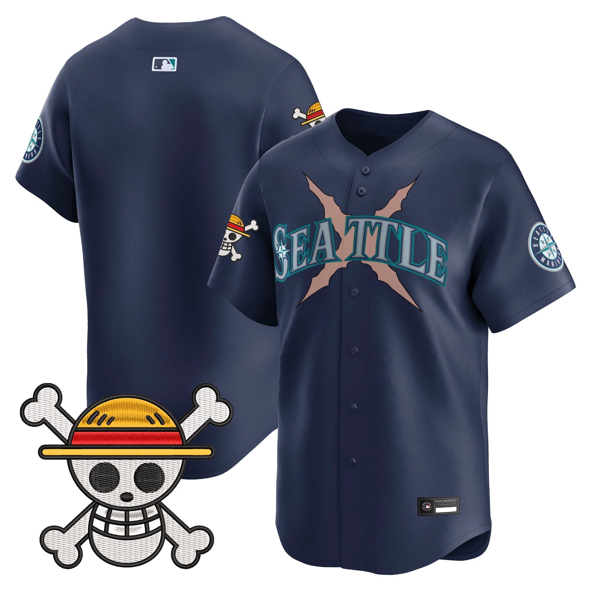 Men's Seattle Mariners x One Piece Vapor Premier Limited Jersey - Stitched