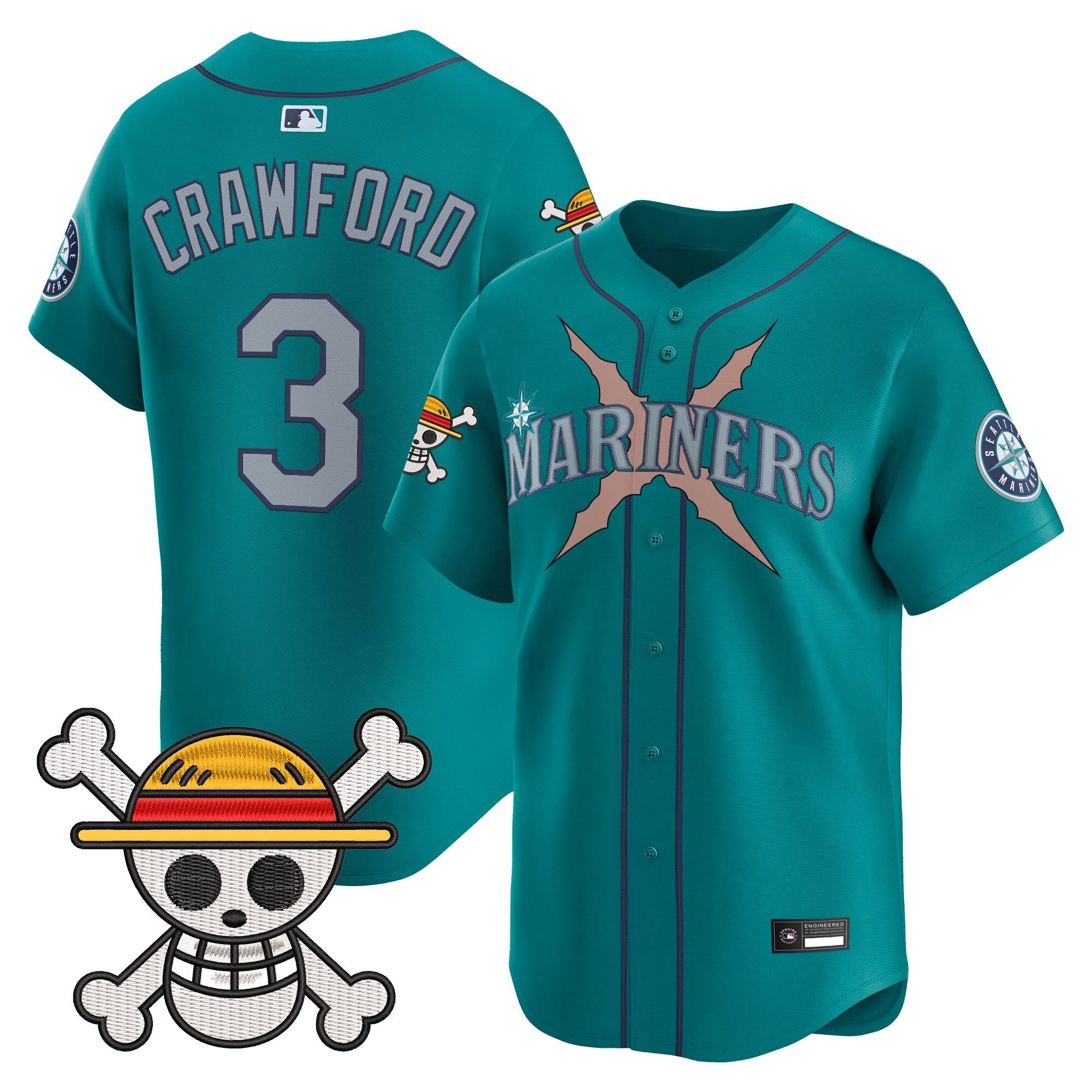 Men's Seattle Mariners x One Piece Vapor Premier Limited Jersey - Stitched