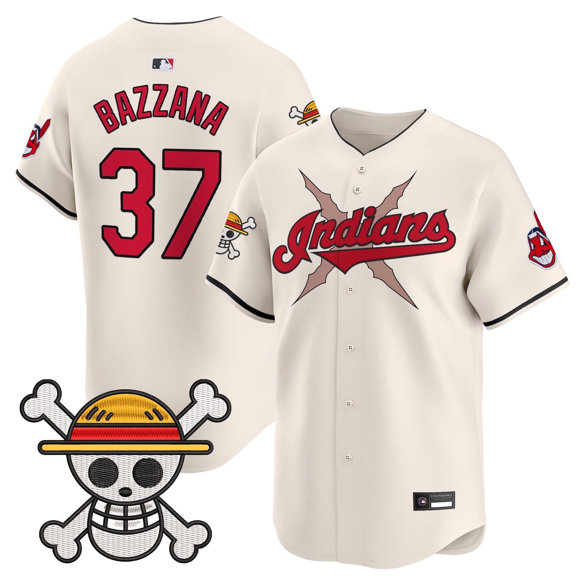 Men's Cleveland Indians x One Piece Vapor Premier Limited Jersey - Stitched