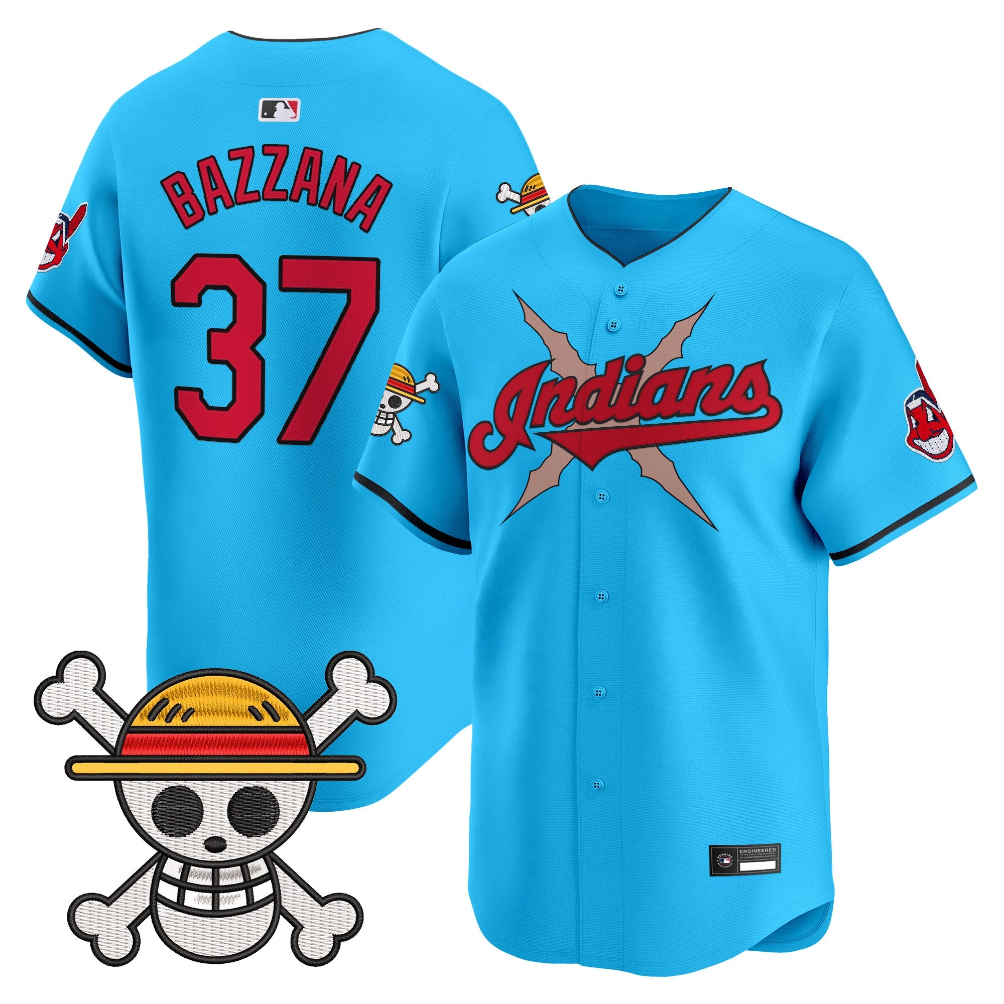 Men's Cleveland Indians x One Piece Vapor Premier Limited Jersey - Stitched