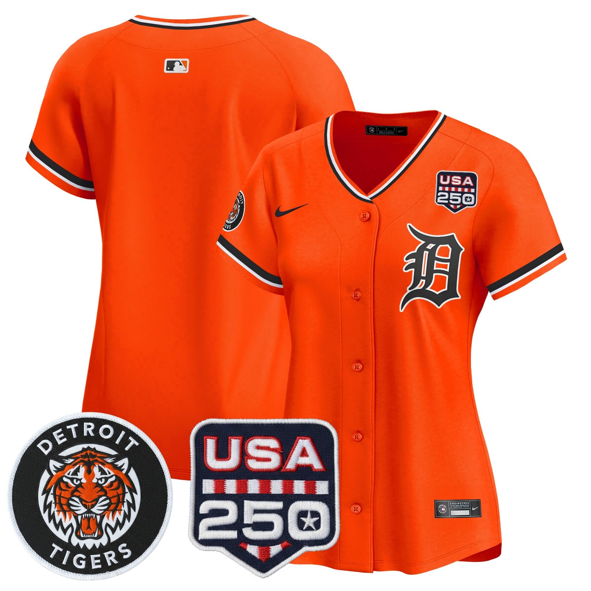 Women's Detroit Tigers 2026 Alternate Vapor Premier Limited Jersey - 250America Patch - All Stitched