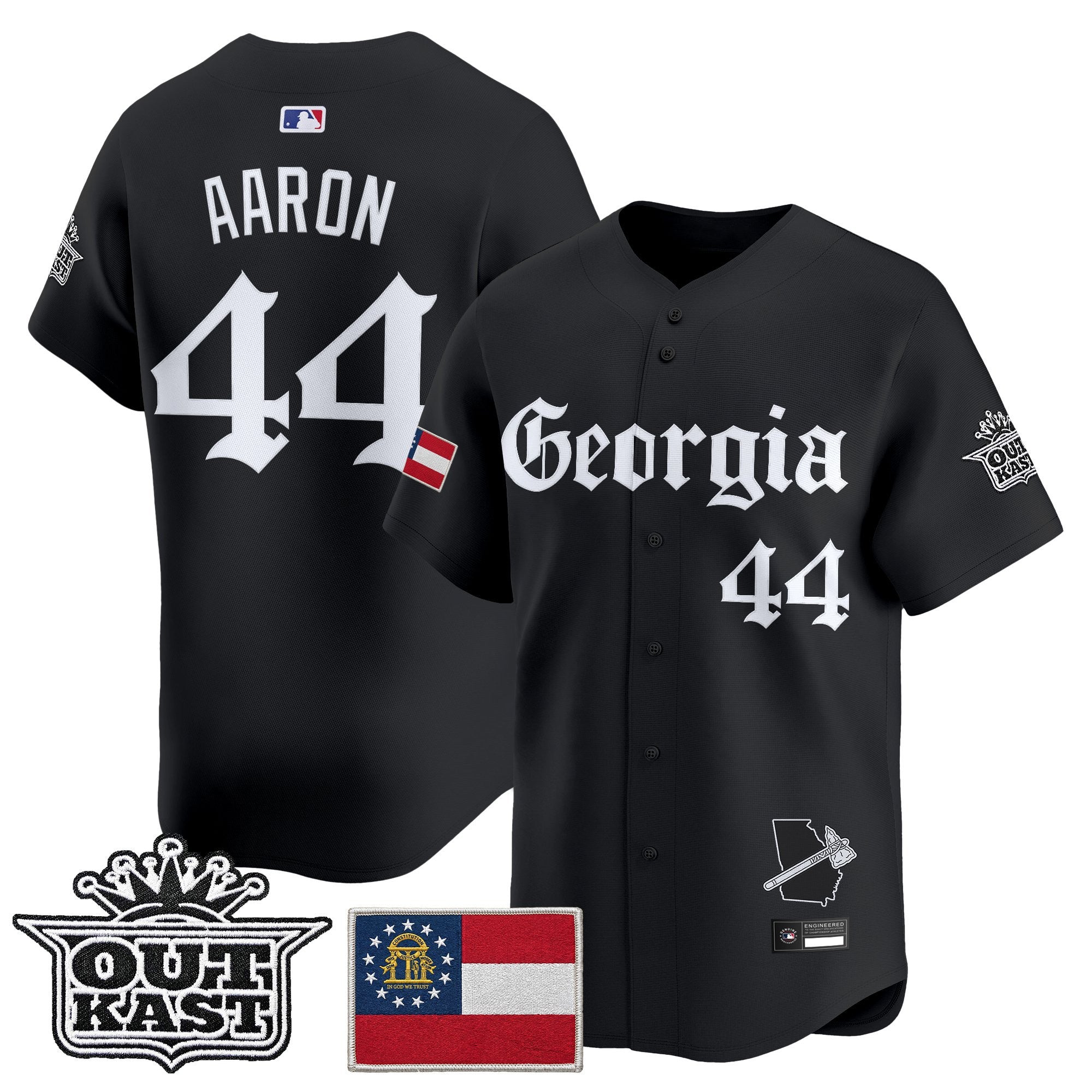 Men's Atlanta Braves 'Georgia x Outkast Gothic Edition' Vapor Premier Limited Jersey - All Stitched