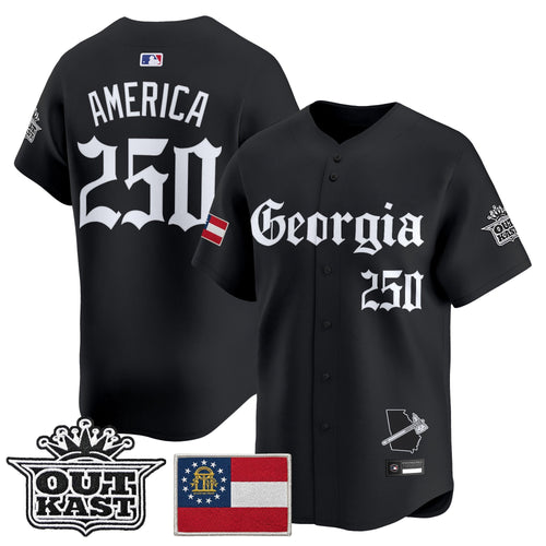 Men's Atlanta Braves 'Georgia x Outkast Gothic Edition' Vapor Premier Limited Jersey - All Stitched