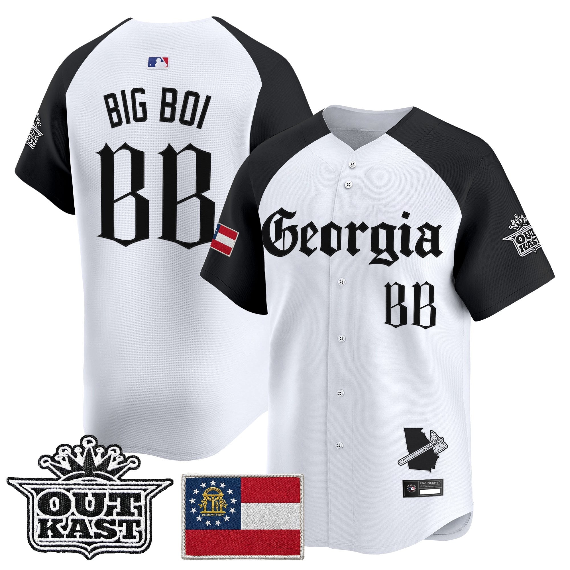 Men's Atlanta Braves 'Georgia x Outkast Gothic Edition' Vapor Premier Limited Jersey - All Stitched