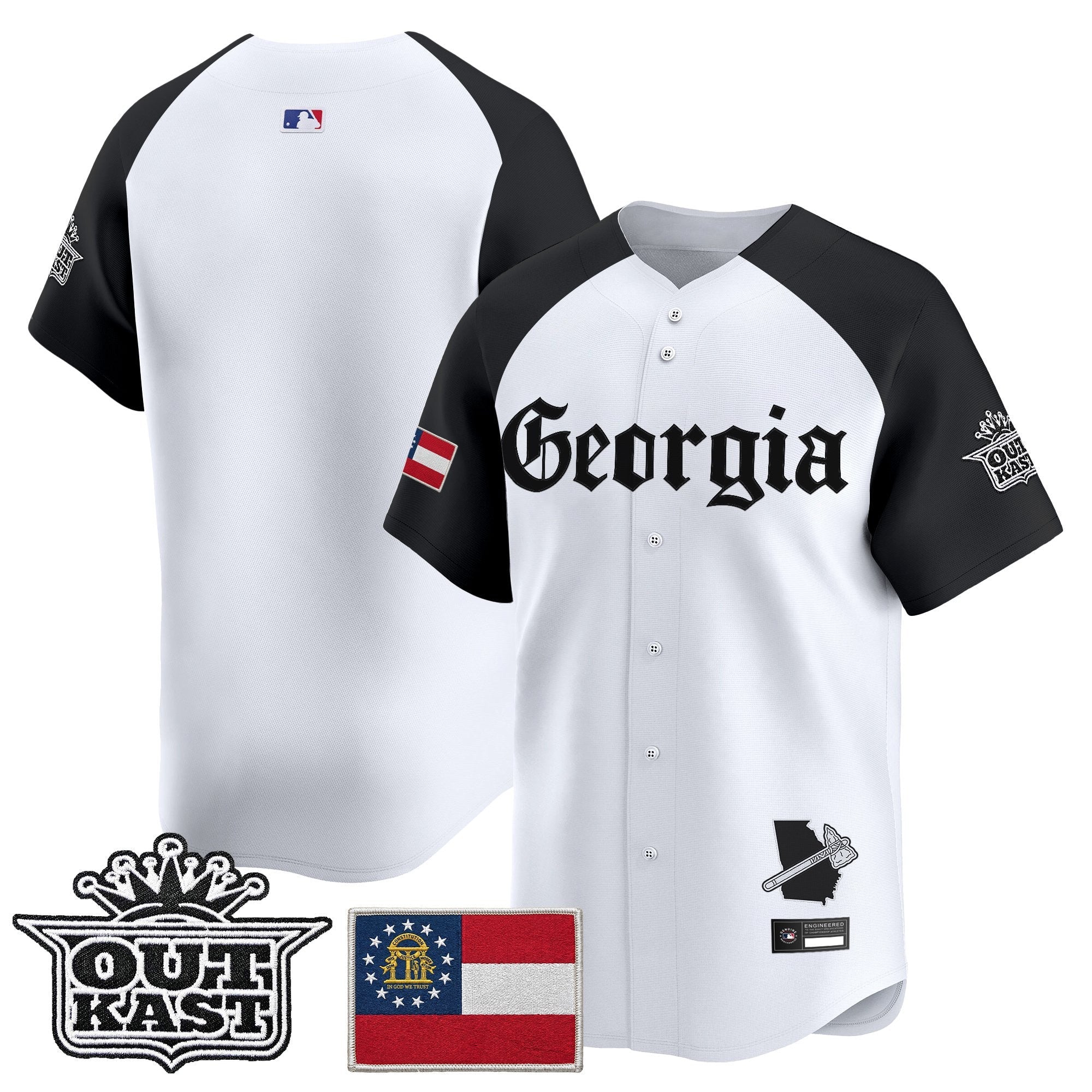 Men's Atlanta Braves 'Georgia x Outkast Gothic Edition' Vapor Premier Limited Jersey - All Stitched